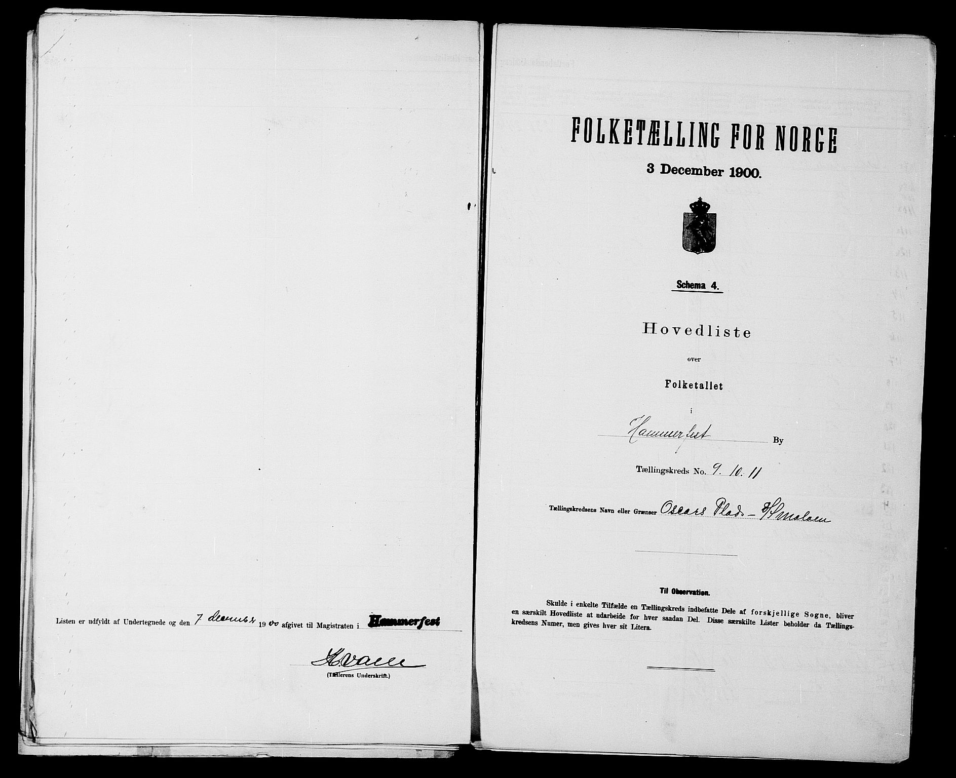 SATØ, 1900 census for Hammerfest, 1900, p. 13