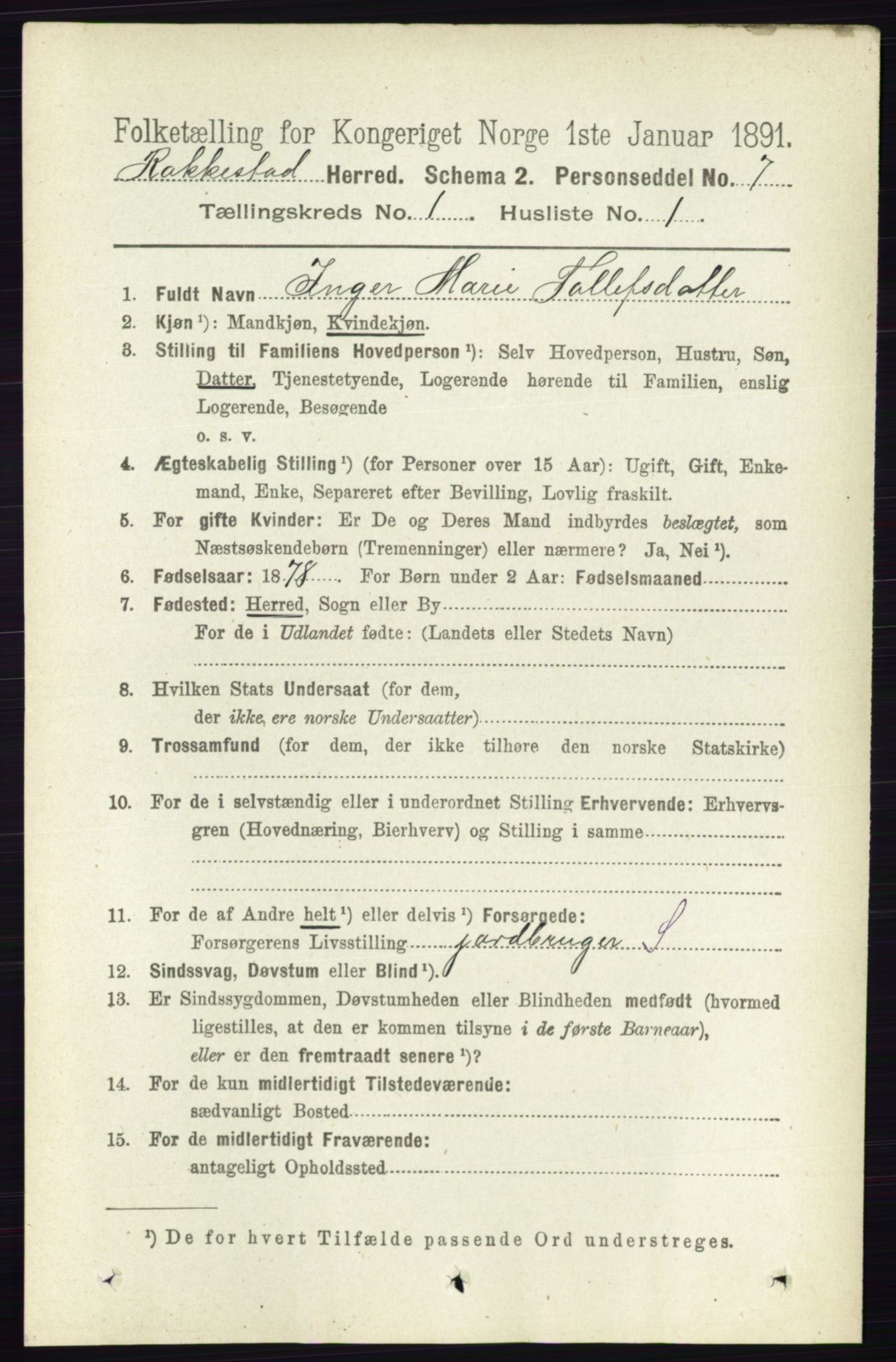 RA, 1891 census for 0128 Rakkestad, 1891, p. 123