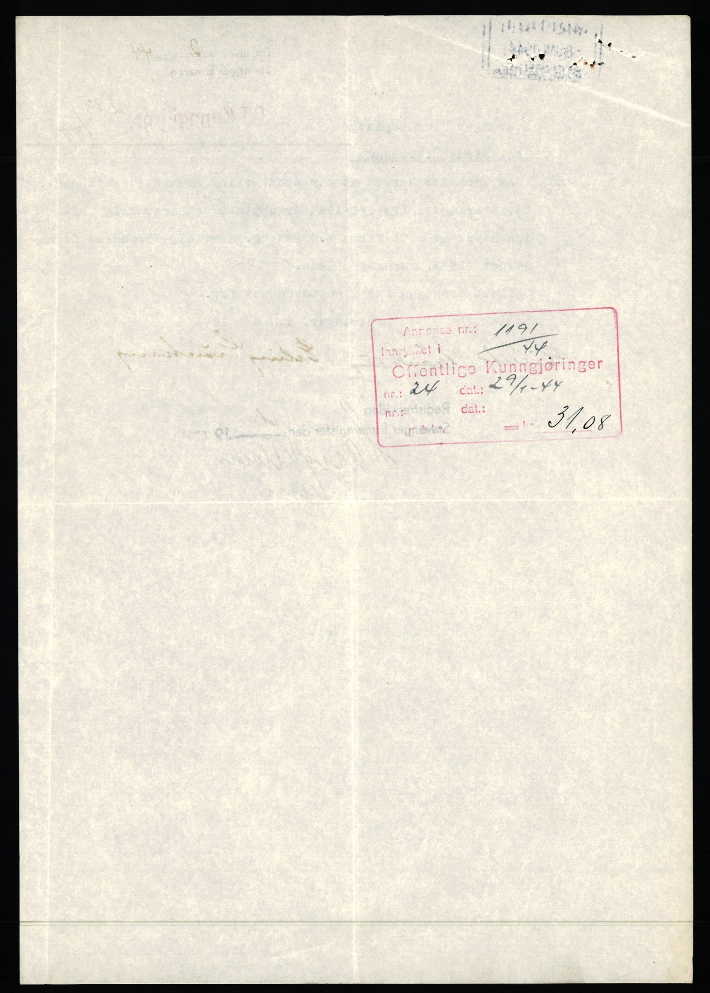 Stavanger byfogd, AV/SAST-A-101408/002/J/Jd/Jde/L0004: Registreringsmeldinger og bilag. Enkeltmannsforetak, 1001-1350, 1891-1990, p. 136