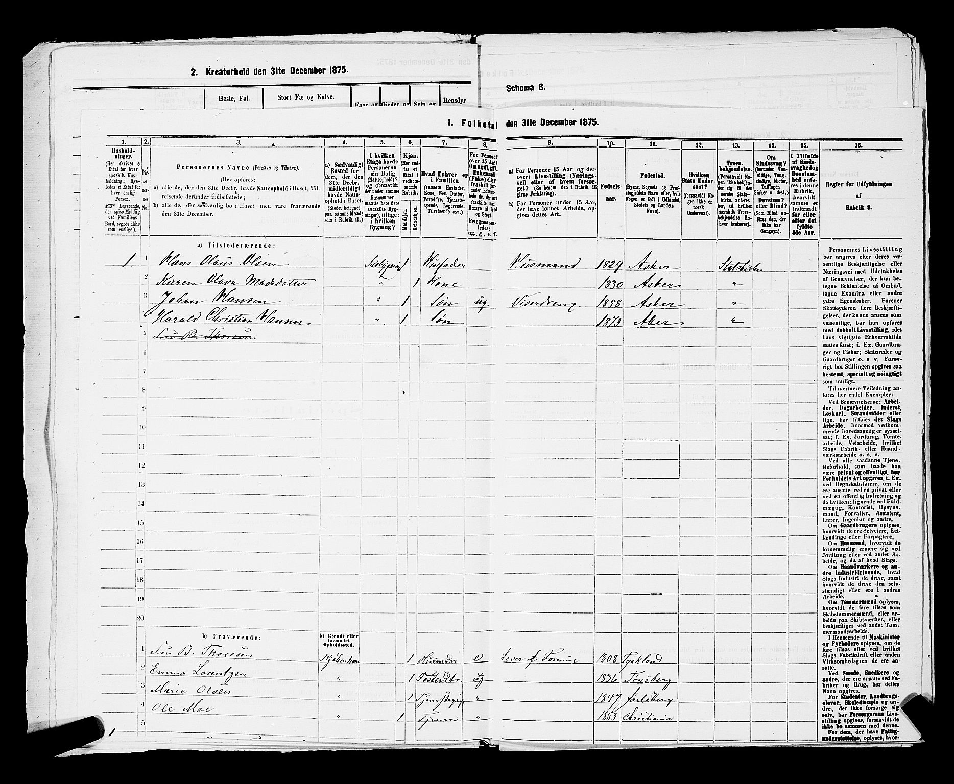 RA, 1875 census for 0301 Kristiania, 1875, p. 3946