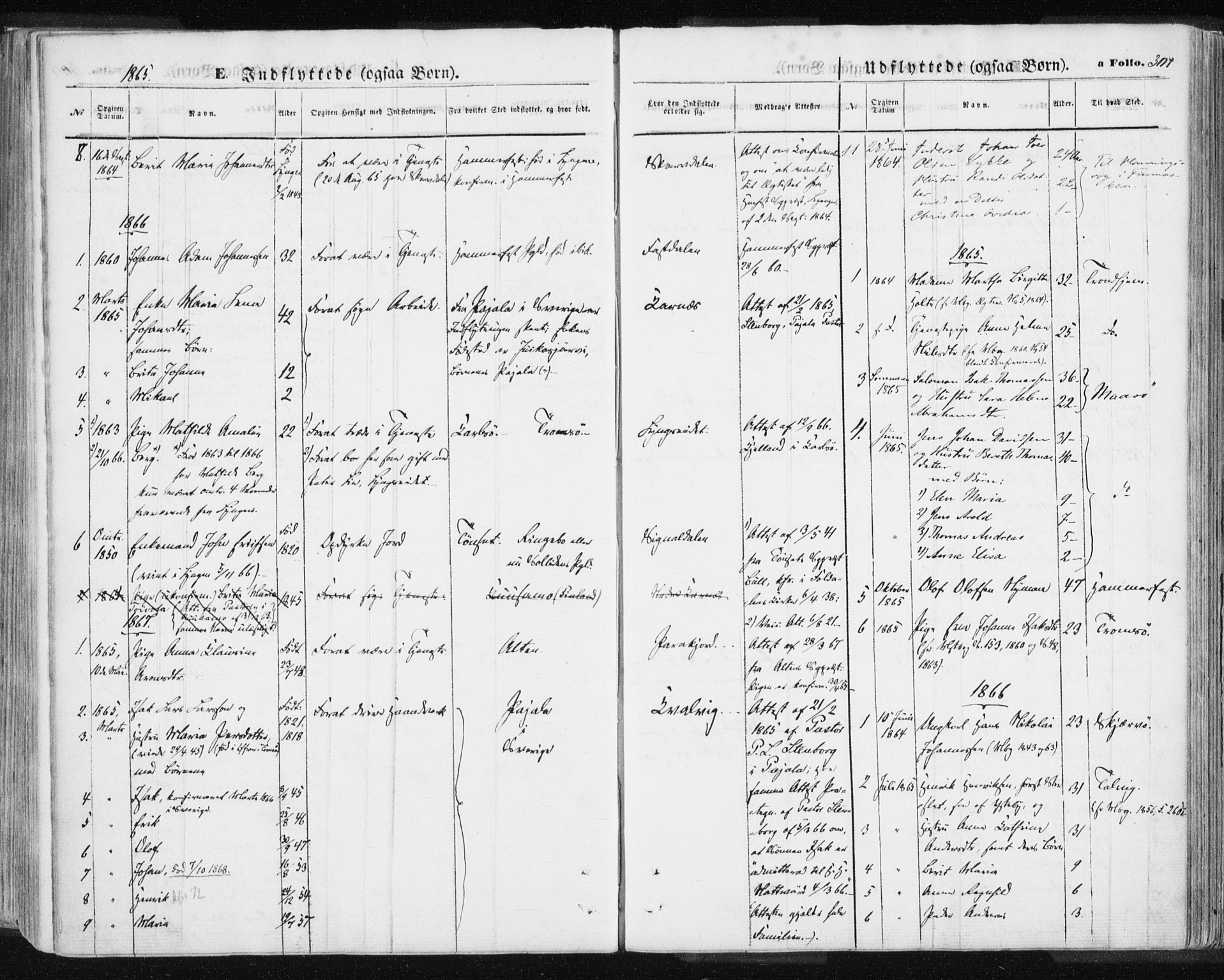 Lyngen sokneprestembete, SATØ/S-1289/H/He/Hea/L0005kirke: Parish register (official) no. 5, 1859-1869, p. 301