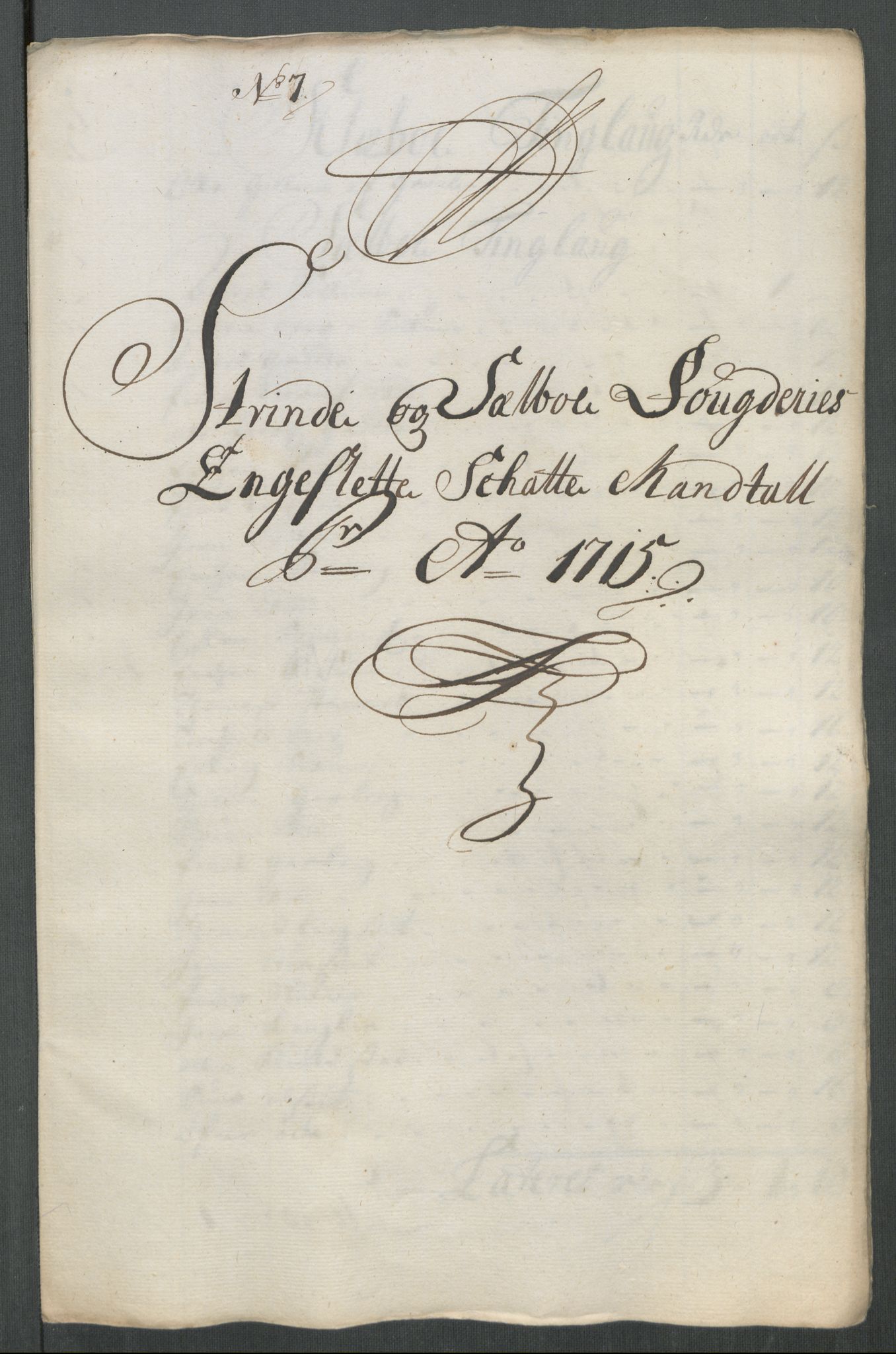 Rentekammeret inntil 1814, Reviderte regnskaper, Fogderegnskap, AV/RA-EA-4092/R61/L4115: Fogderegnskap Strinda og Selbu, 1715-1716, p. 95