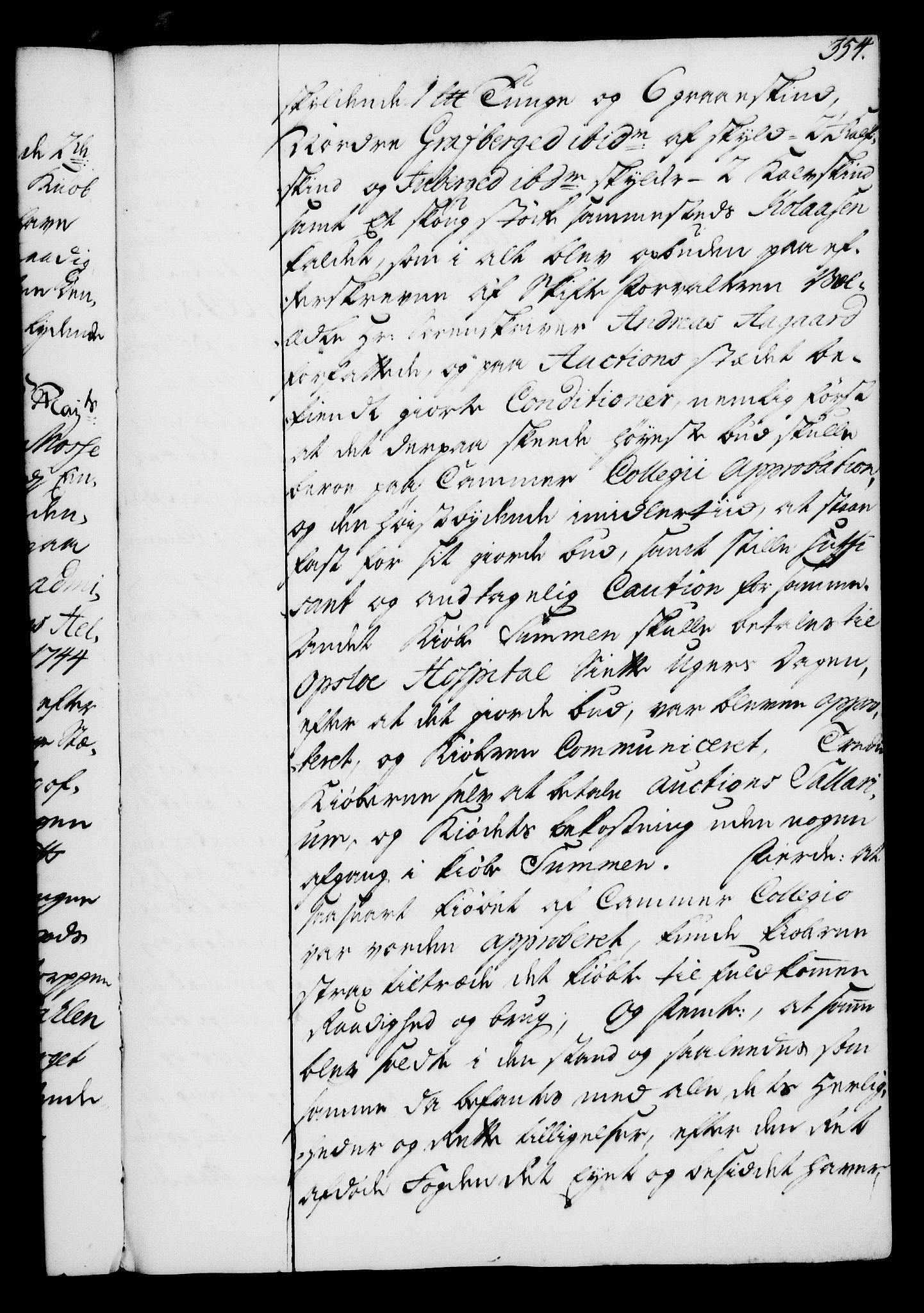 Rentekammeret, Kammerkanselliet, RA/EA-3111/G/Gg/Gga/L0005: Norsk ekspedisjonsprotokoll med register (merket RK 53.5), 1741-1749, p. 354