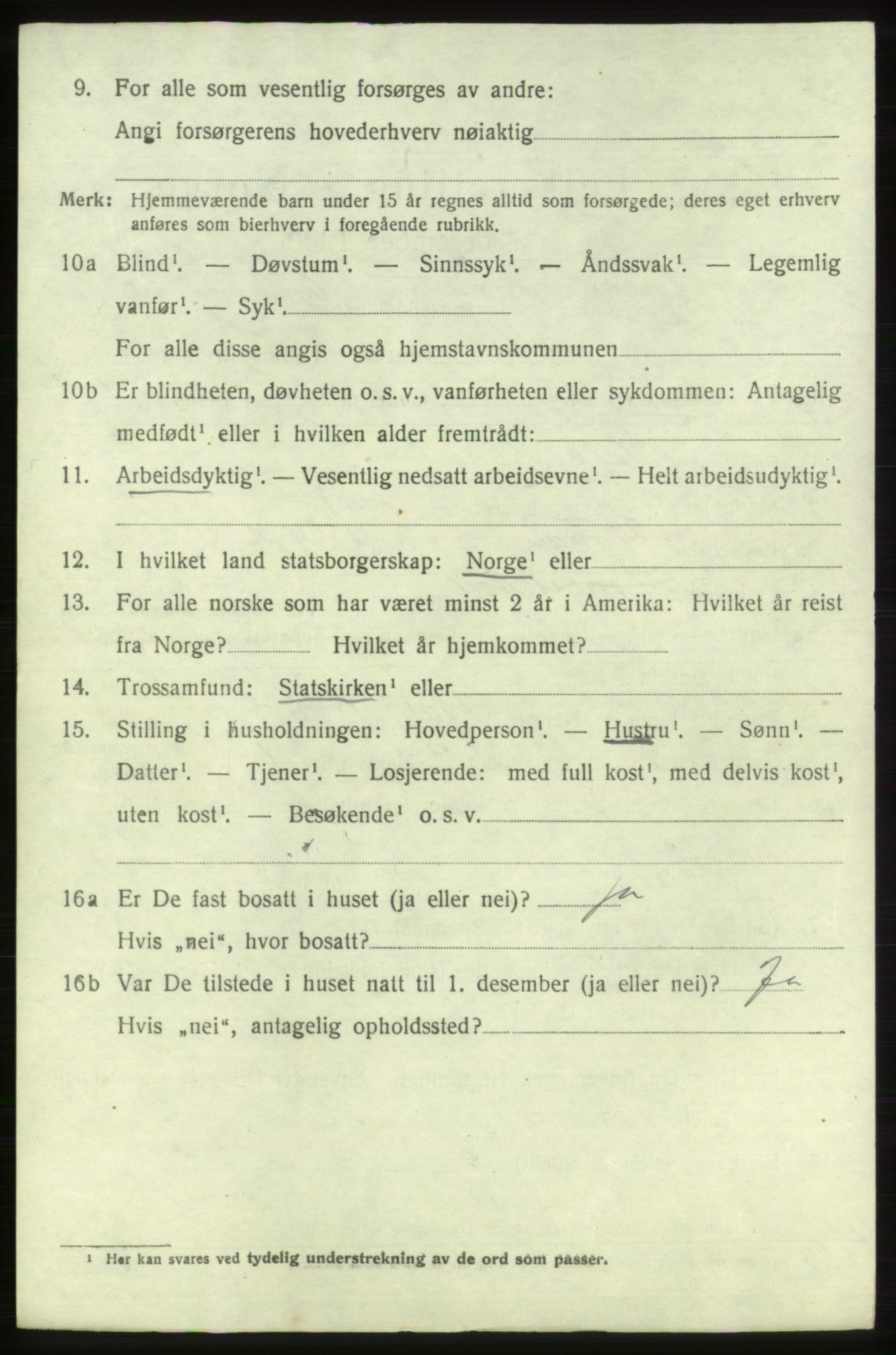 SAB, 1920 census for Etne, 1920, p. 2396