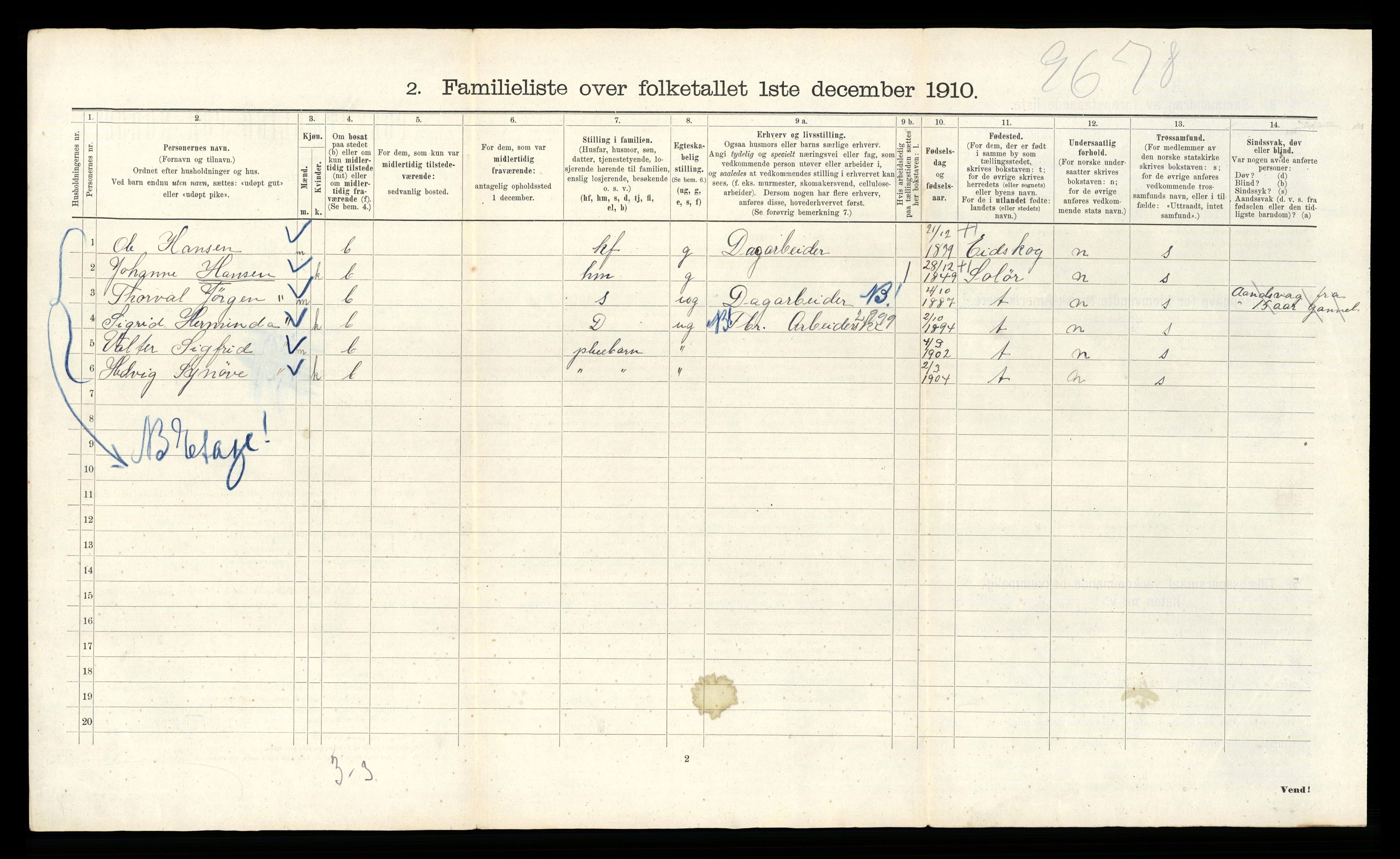 RA, 1910 census for Kristiania, 1910, p. 91022