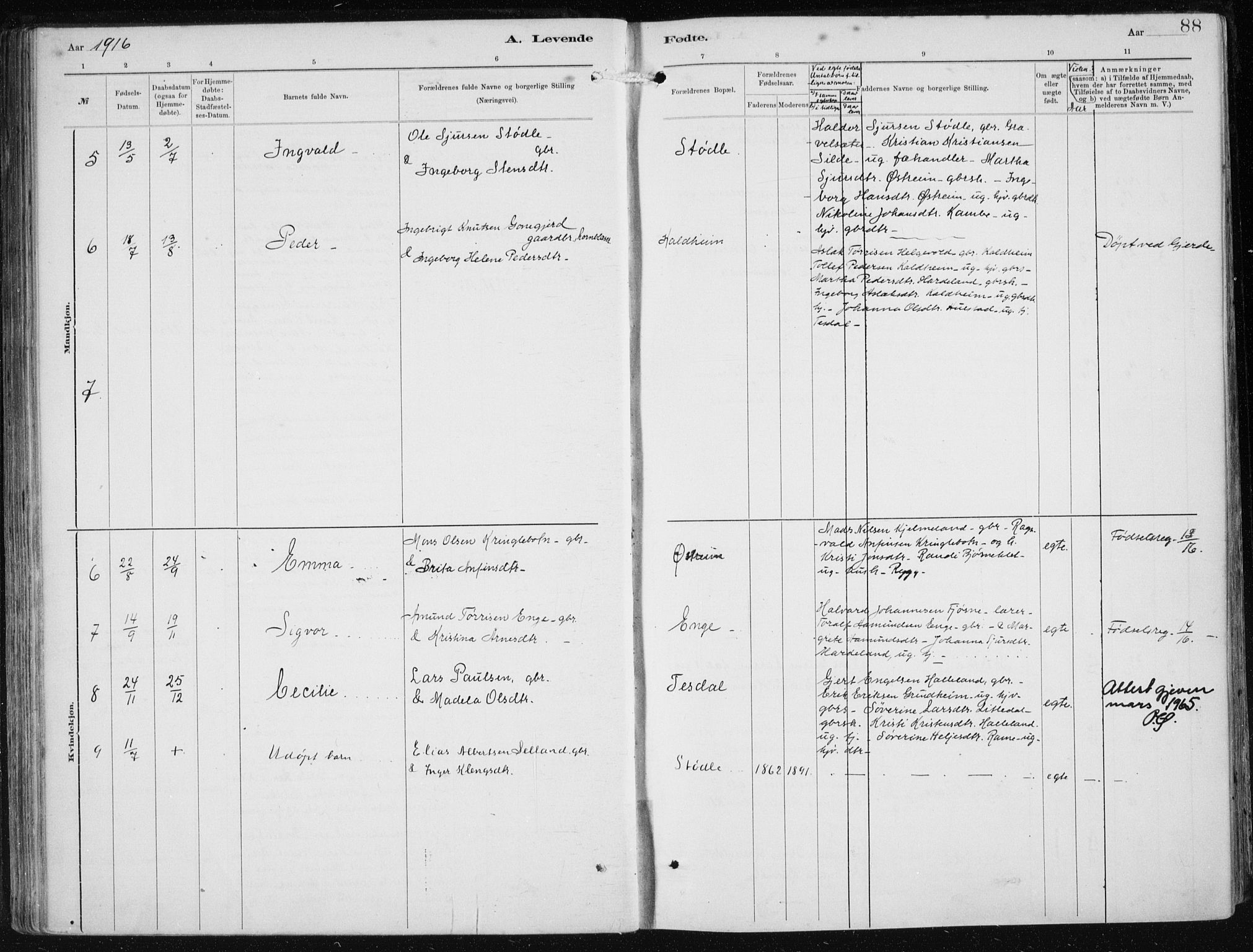 Etne sokneprestembete, AV/SAB-A-75001/H/Haa: Parish register (official) no. B  1, 1879-1919, p. 88