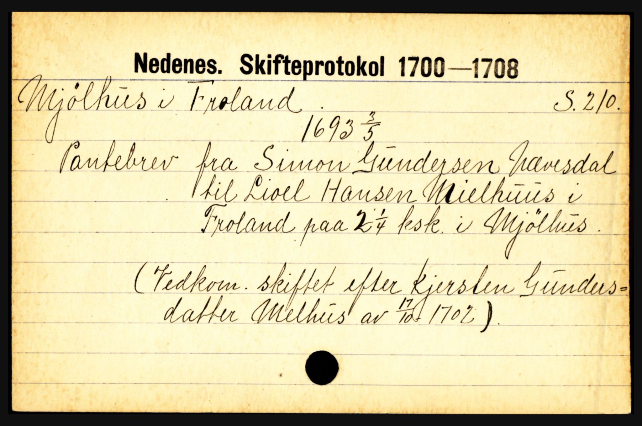 Nedenes sorenskriveri før 1824, AV/SAK-1221-0007/H, p. 19837