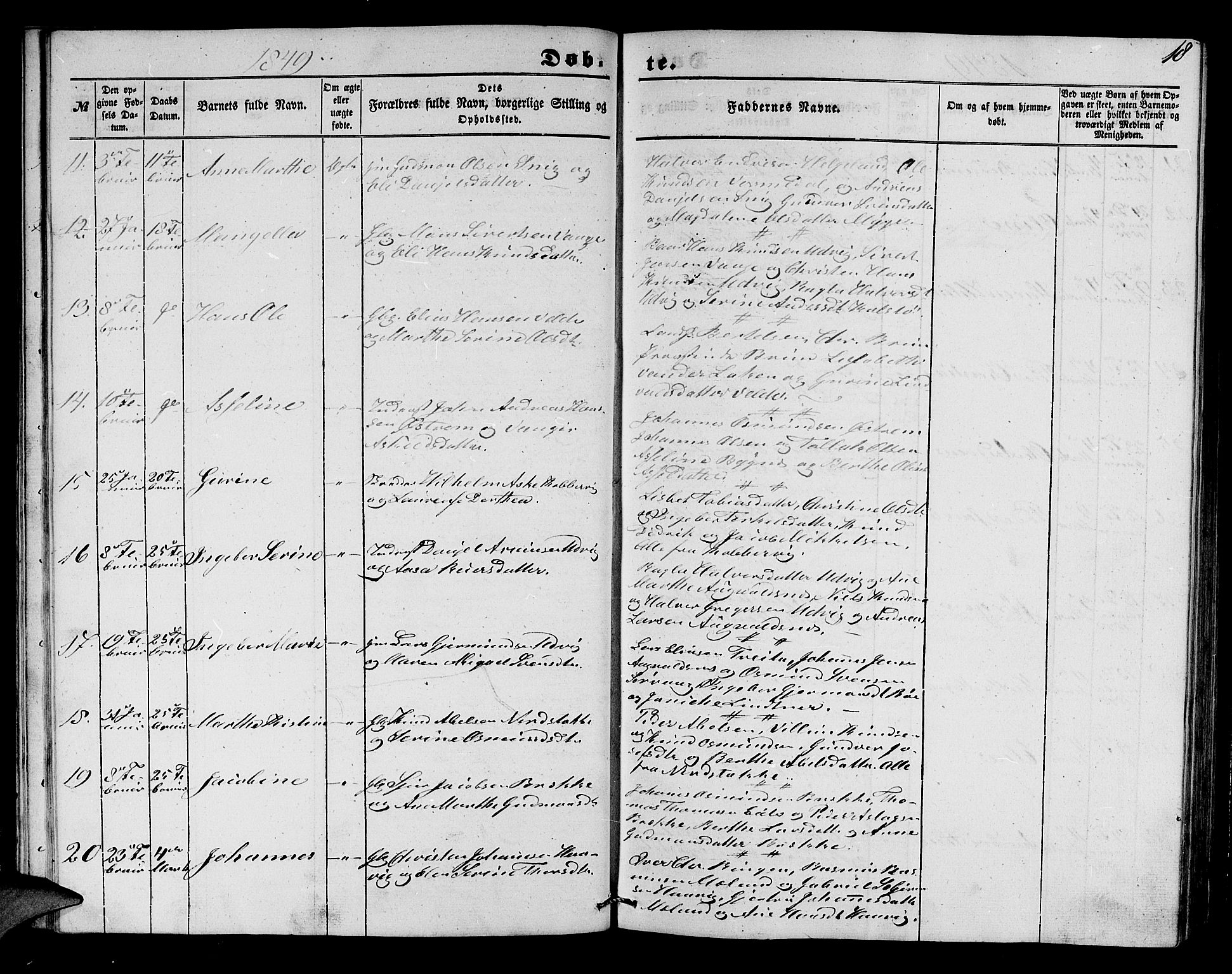 Avaldsnes sokneprestkontor, AV/SAST-A -101851/H/Ha/Hab/L0002: Parish register (copy) no. B 2, 1848-1856, p. 18