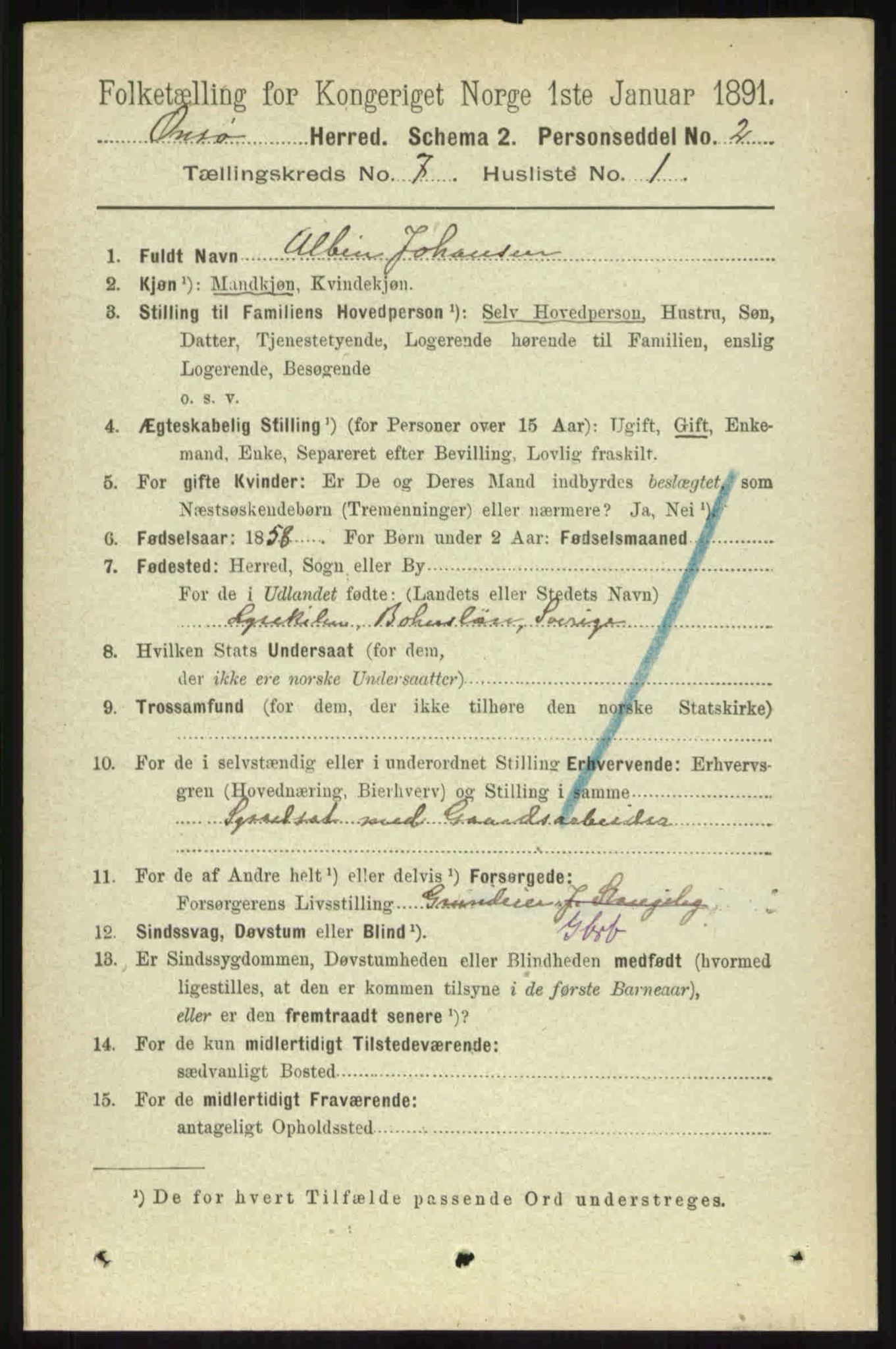 RA, 1891 census for 0134 Onsøy, 1891, p. 6528