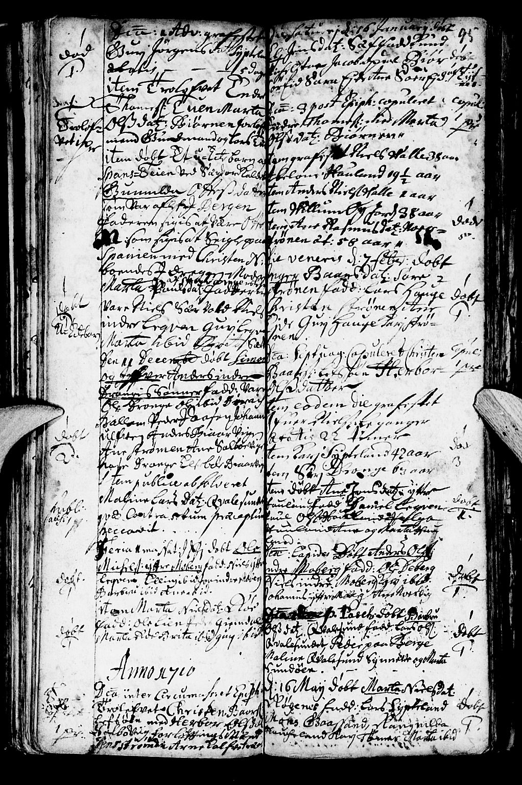 Os sokneprestembete, SAB/A-99929: Parish register (official) no. A 1, 1669-1722, p. 95