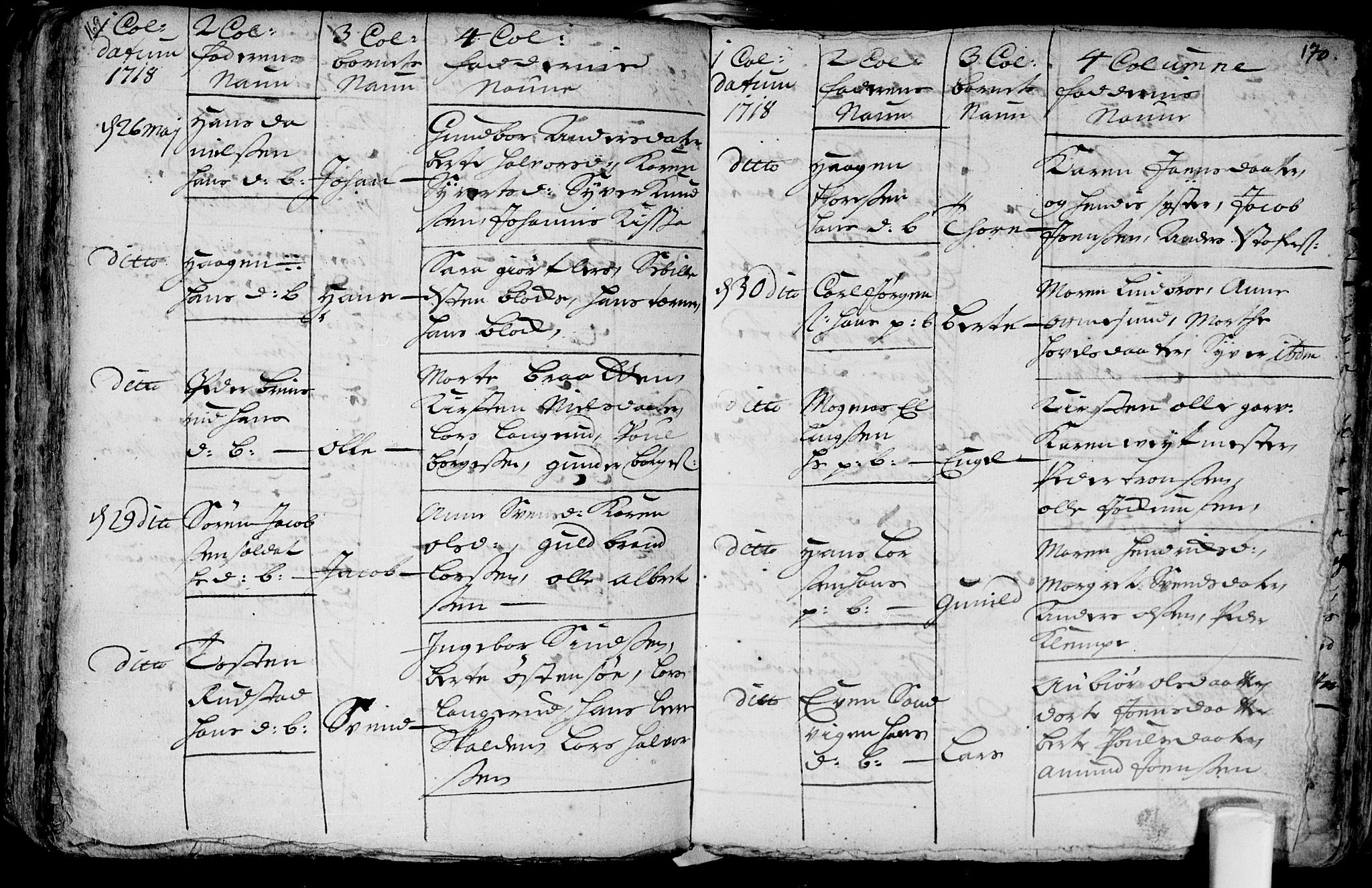 Aker prestekontor kirkebøker, AV/SAO-A-10861/F/L0002: Parish register (official) no. 2, 1714-1720, p. 169-170