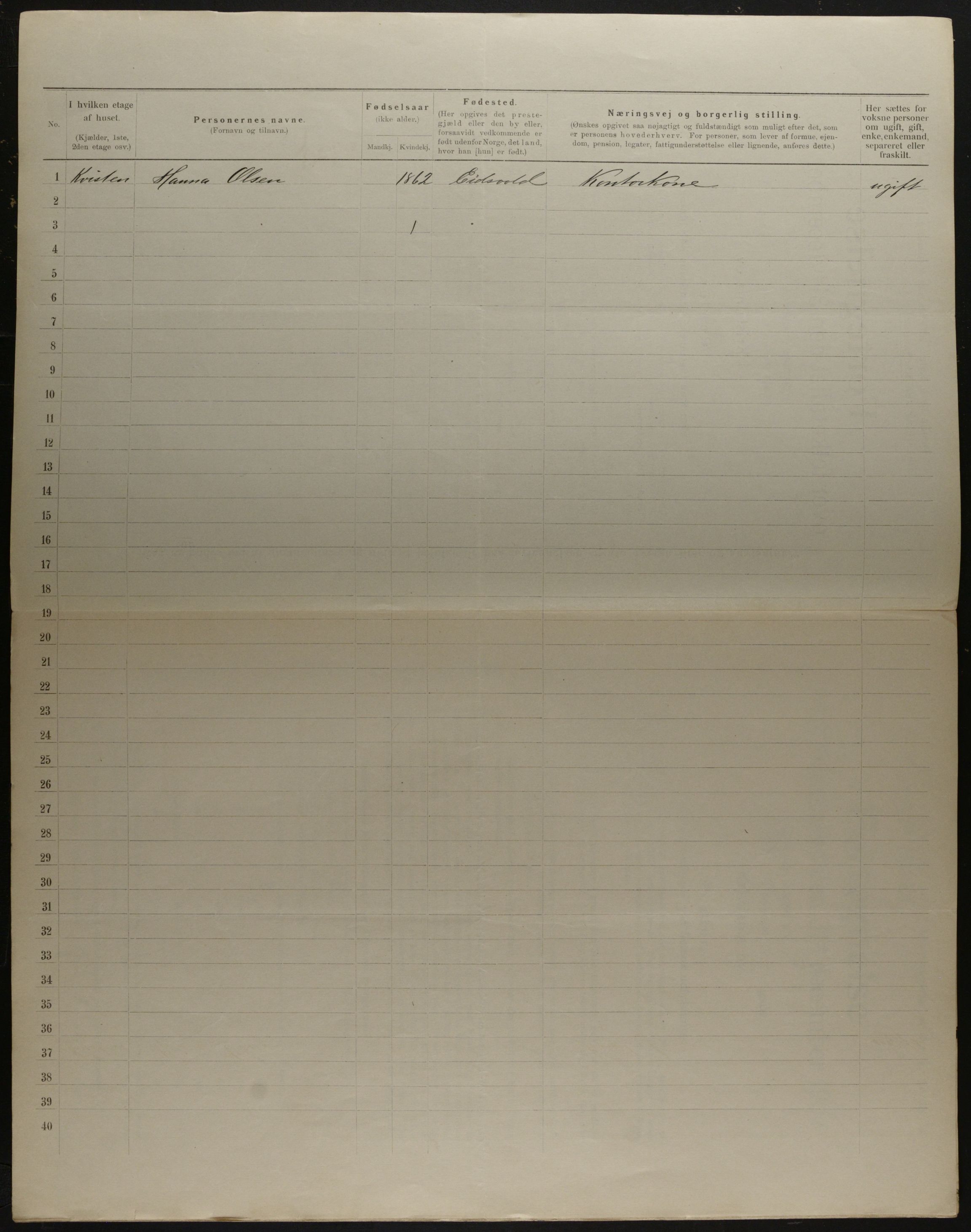 OBA, Municipal Census 1901 for Kristiania, 1901, p. 16808