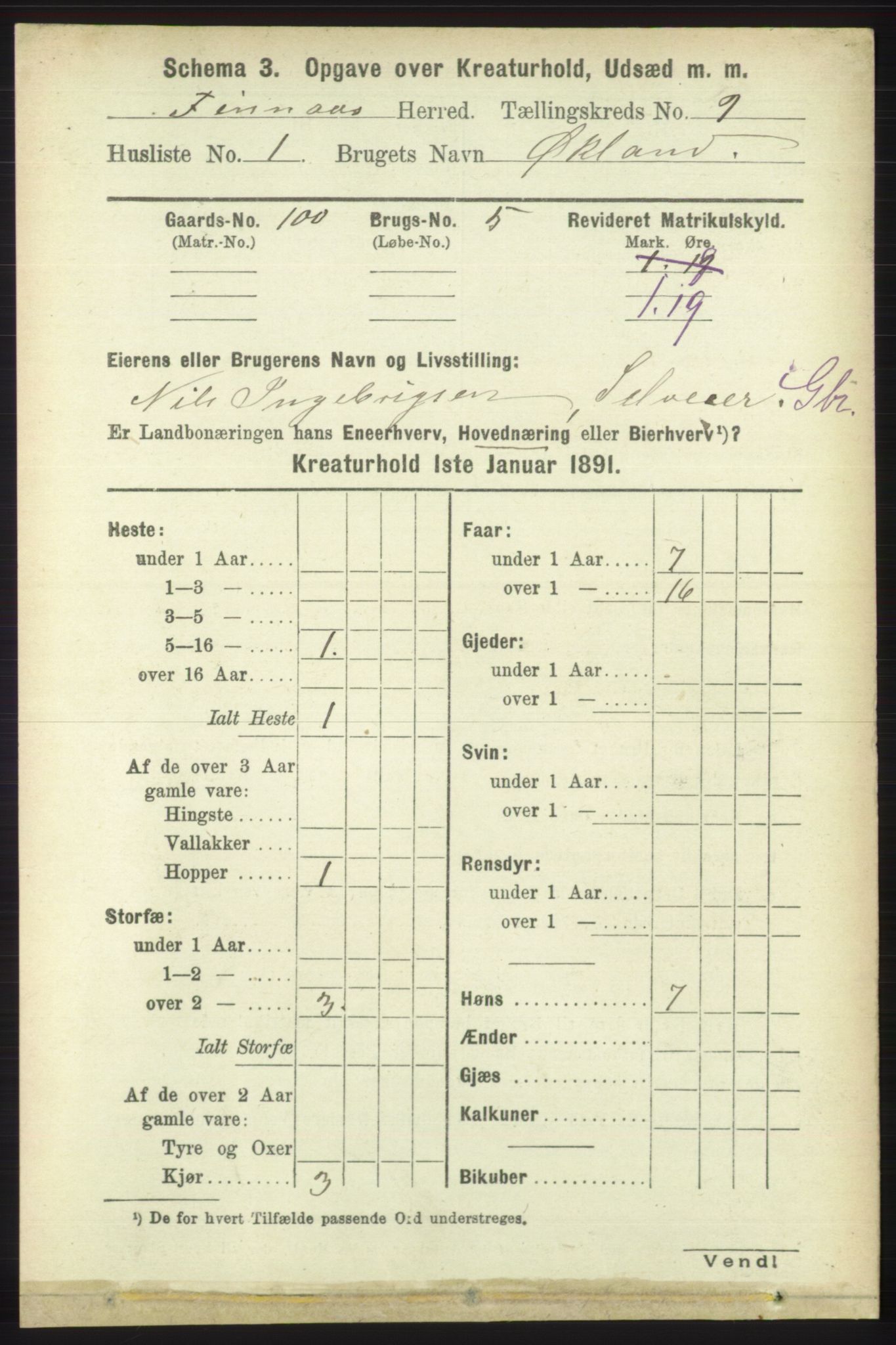 RA, 1891 census for 1218 Finnås, 1891, p. 7035