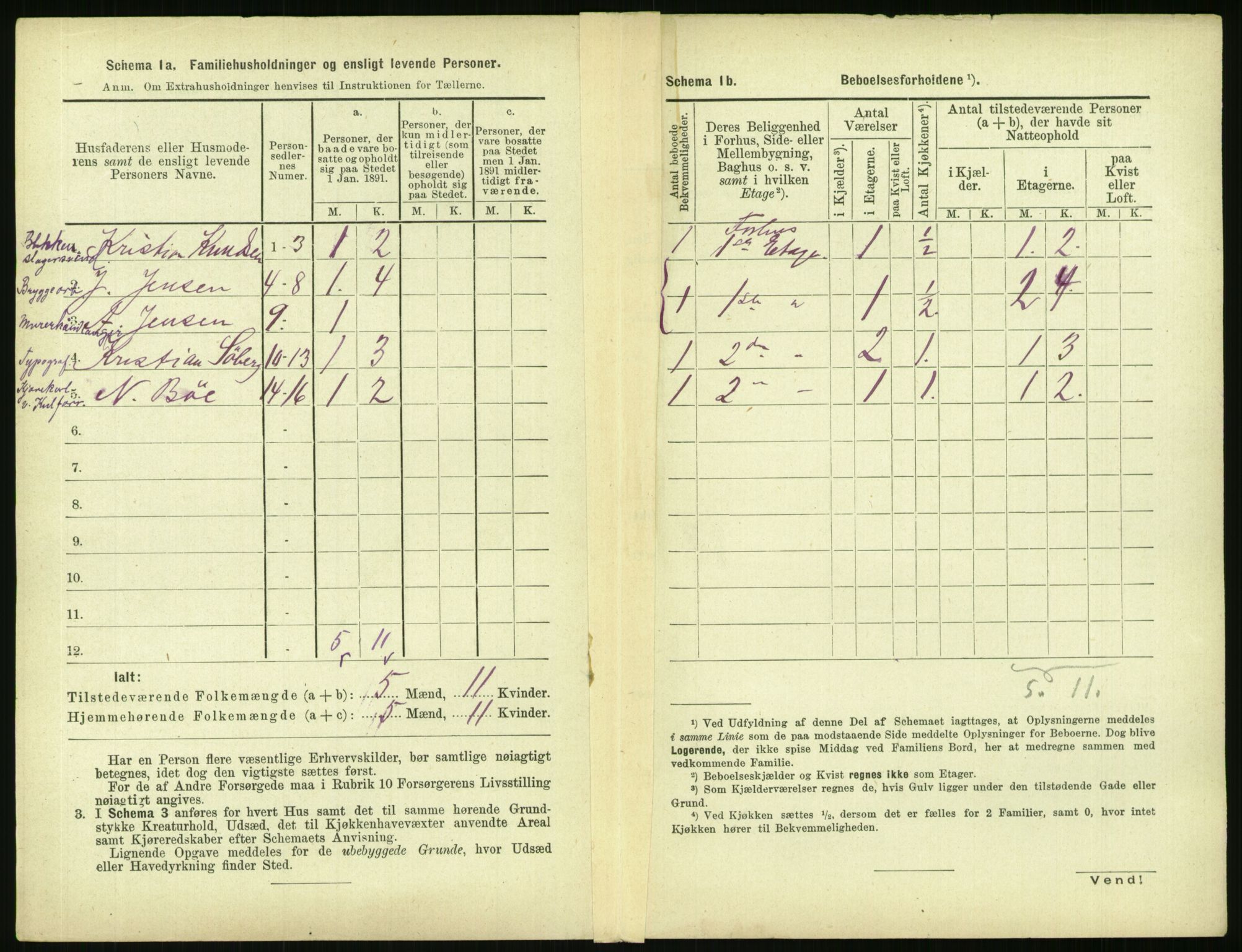 RA, 1891 census for 0301 Kristiania, 1891, p. 96104