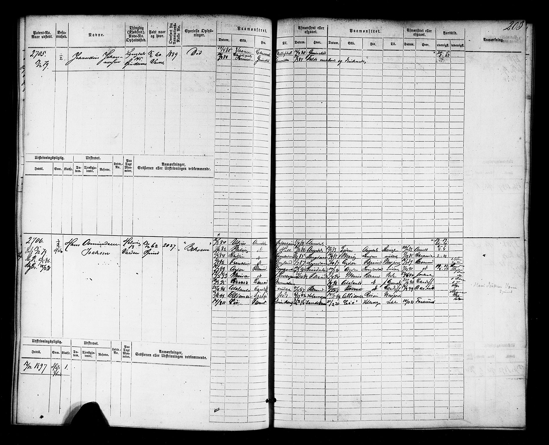 Farsund mønstringskrets, AV/SAK-2031-0017/F/Fb/L0018: Hovedrulle nr 2301-3066, Z-10, 1875-1914, p. 208