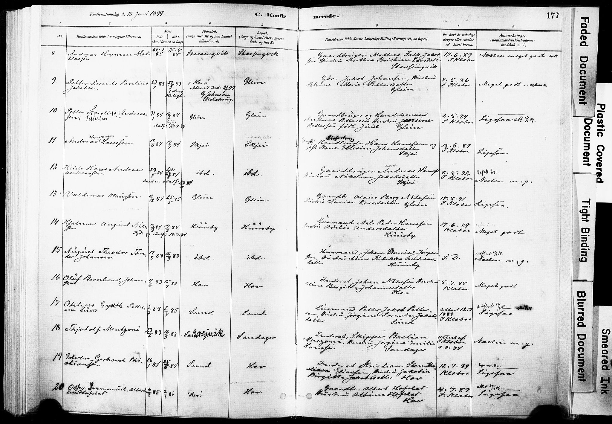 Ministerialprotokoller, klokkerbøker og fødselsregistre - Nordland, SAT/A-1459/835/L0525: Parish register (official) no. 835A03I, 1881-1910, p. 177