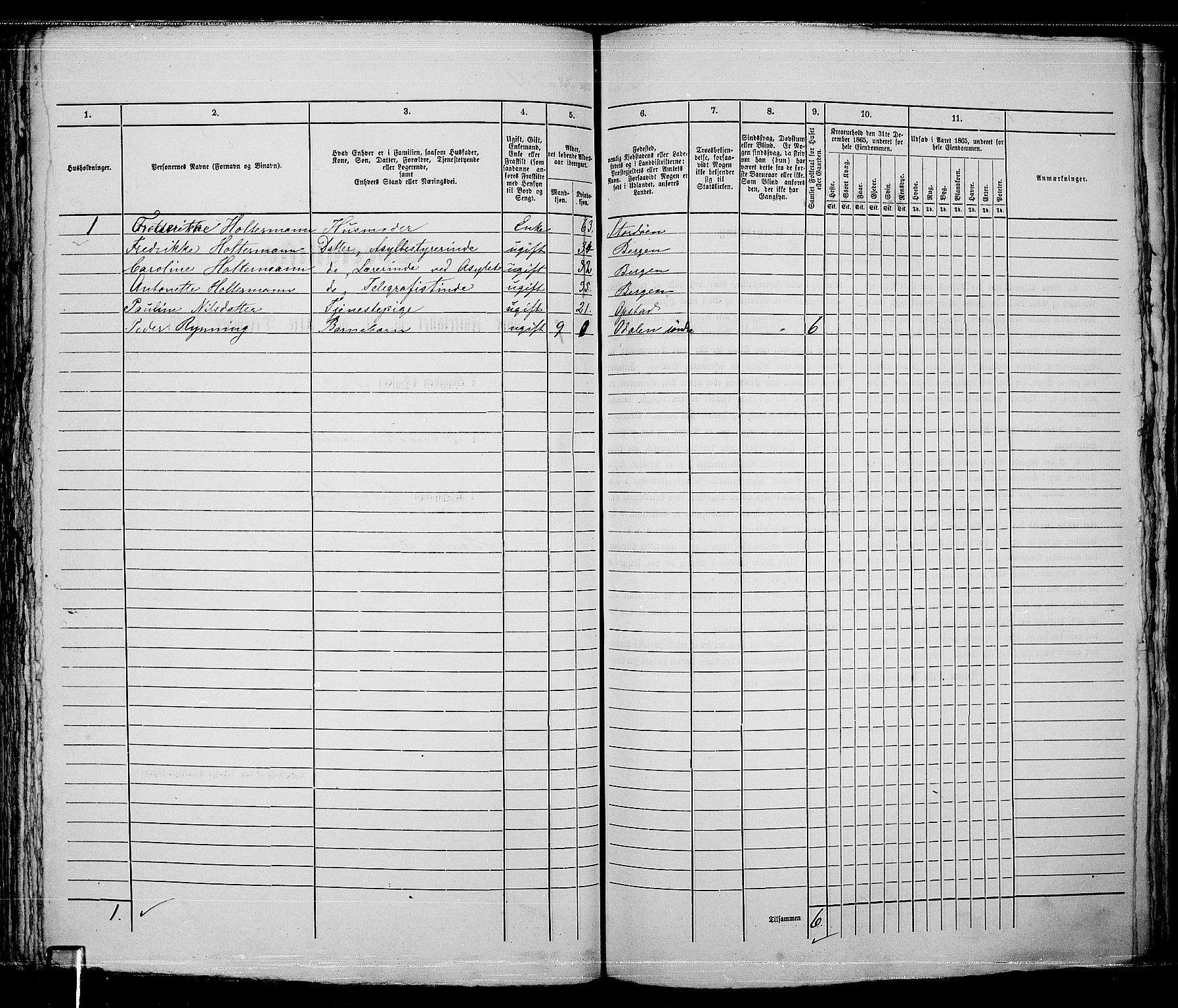 RA, 1865 census for Kristiania, 1865, p. 4652