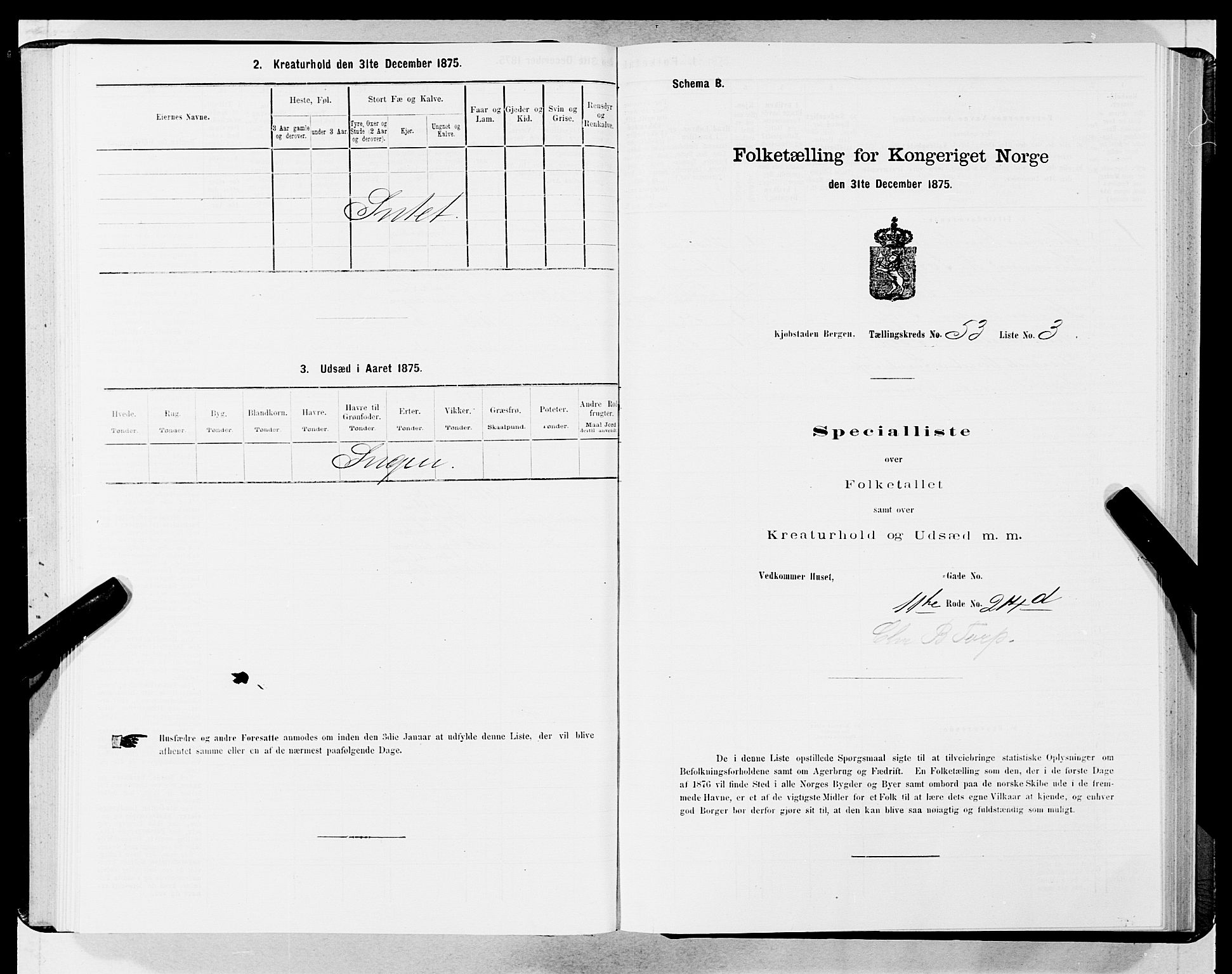 SAB, 1875 census for 1301 Bergen, 1875, p. 2781