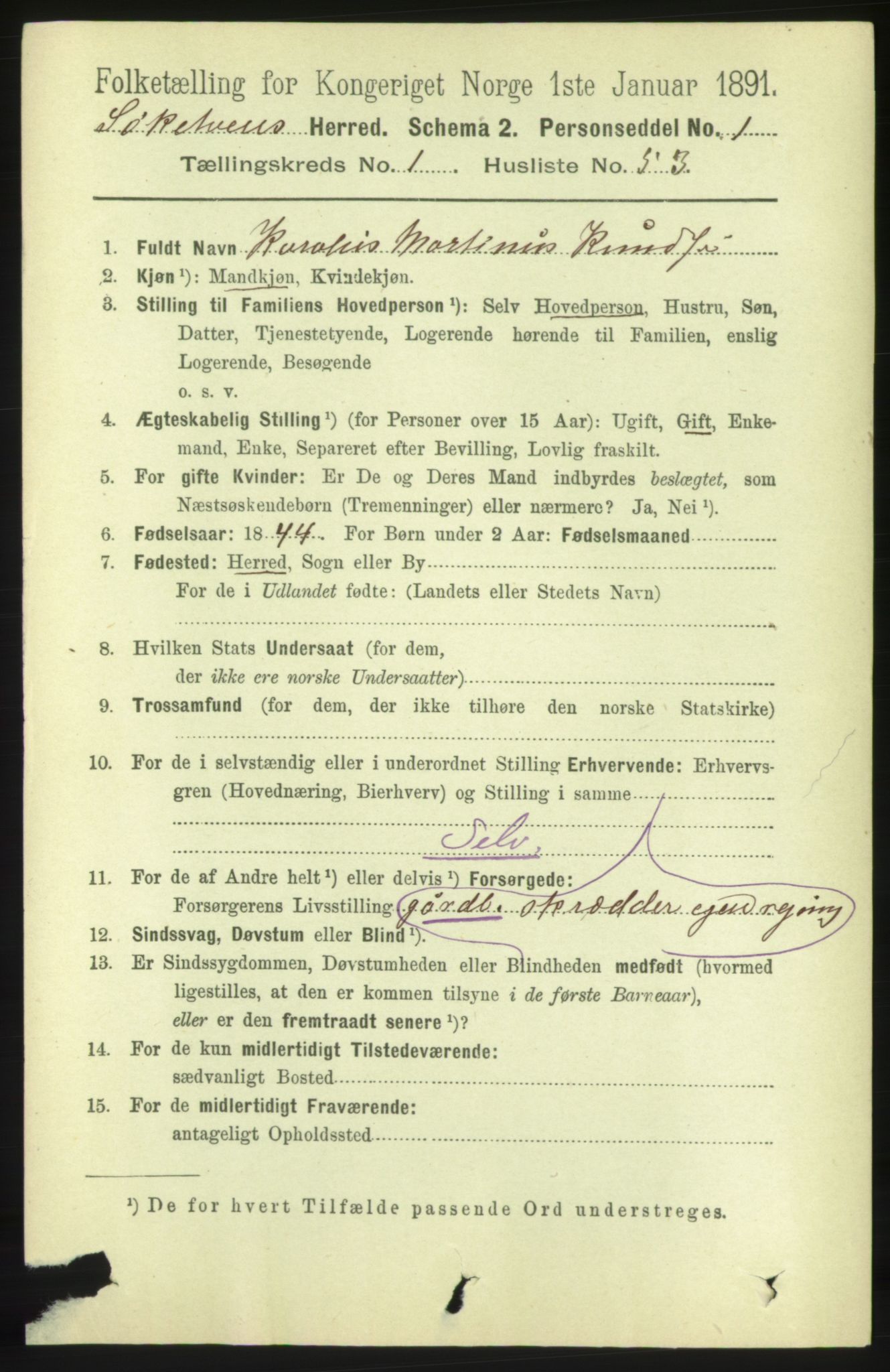 RA, 1891 census for 1528 Sykkylven, 1891, p. 441