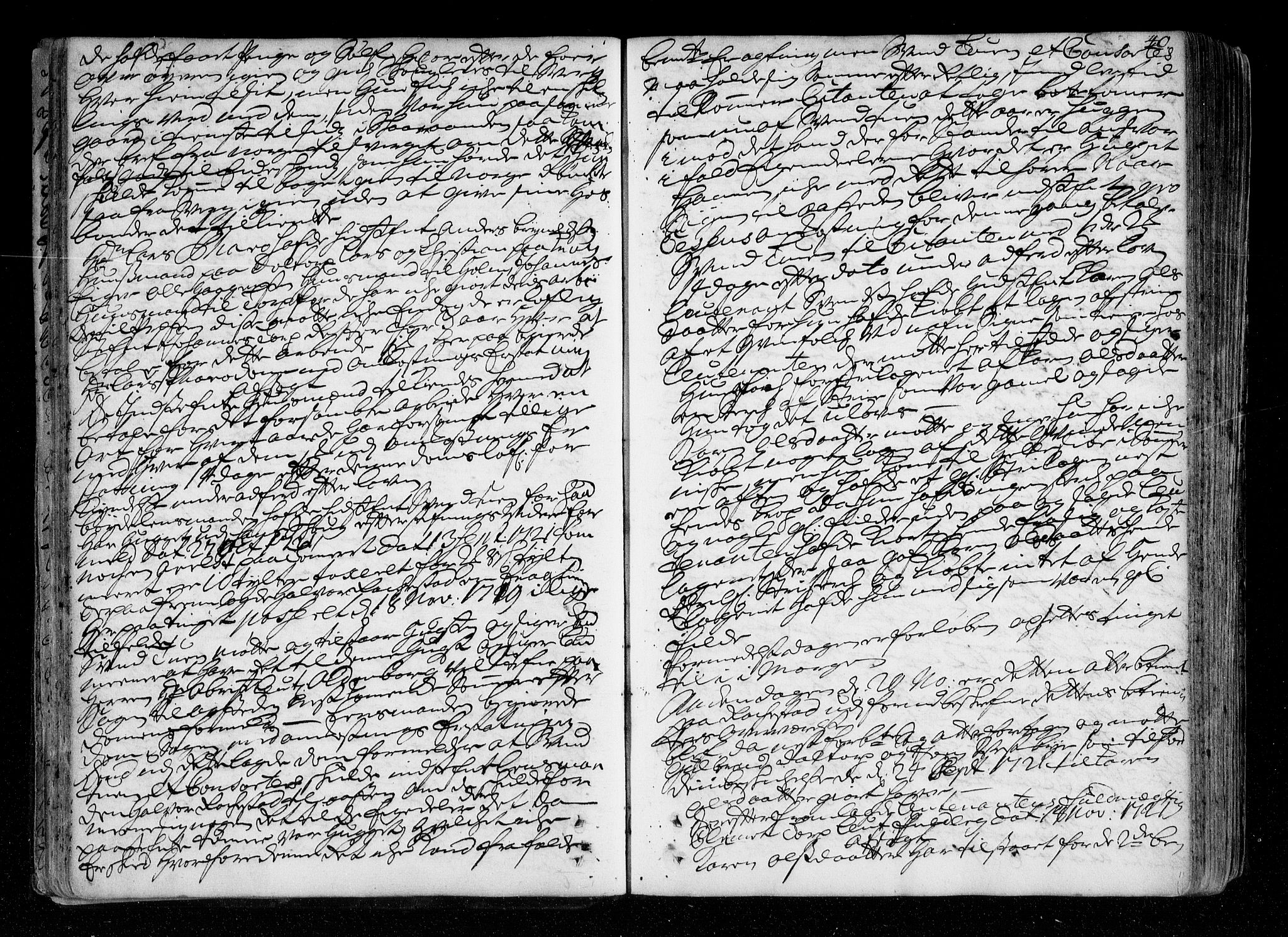 Nedre Romerike sorenskriveri, AV/SAO-A-10469/F/Fb/L0037: Tingbok, 1721-1724, p. 39b-40a
