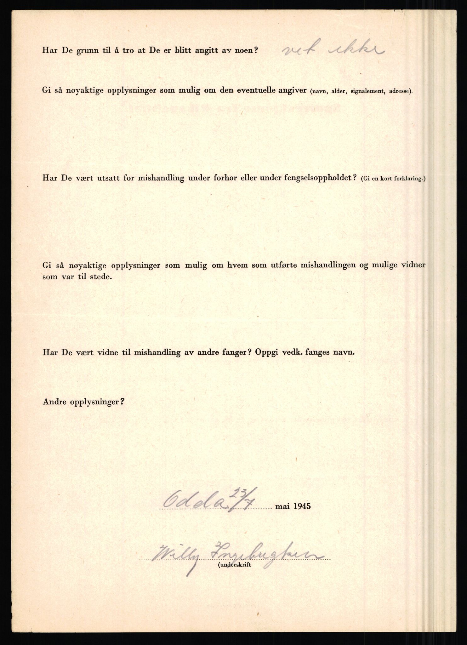 Rikspolitisjefen, AV/RA-S-1560/L/L0007: Heen, Erik C. - Iversen, Trygve, 1940-1945, p. 1150