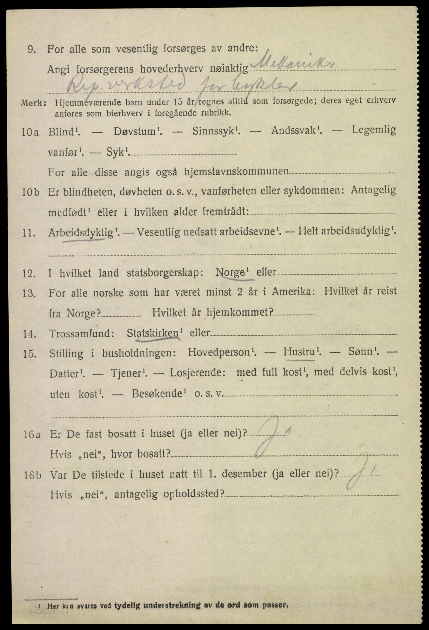 SAH, 1920 census for Furnes, 1920, p. 9610