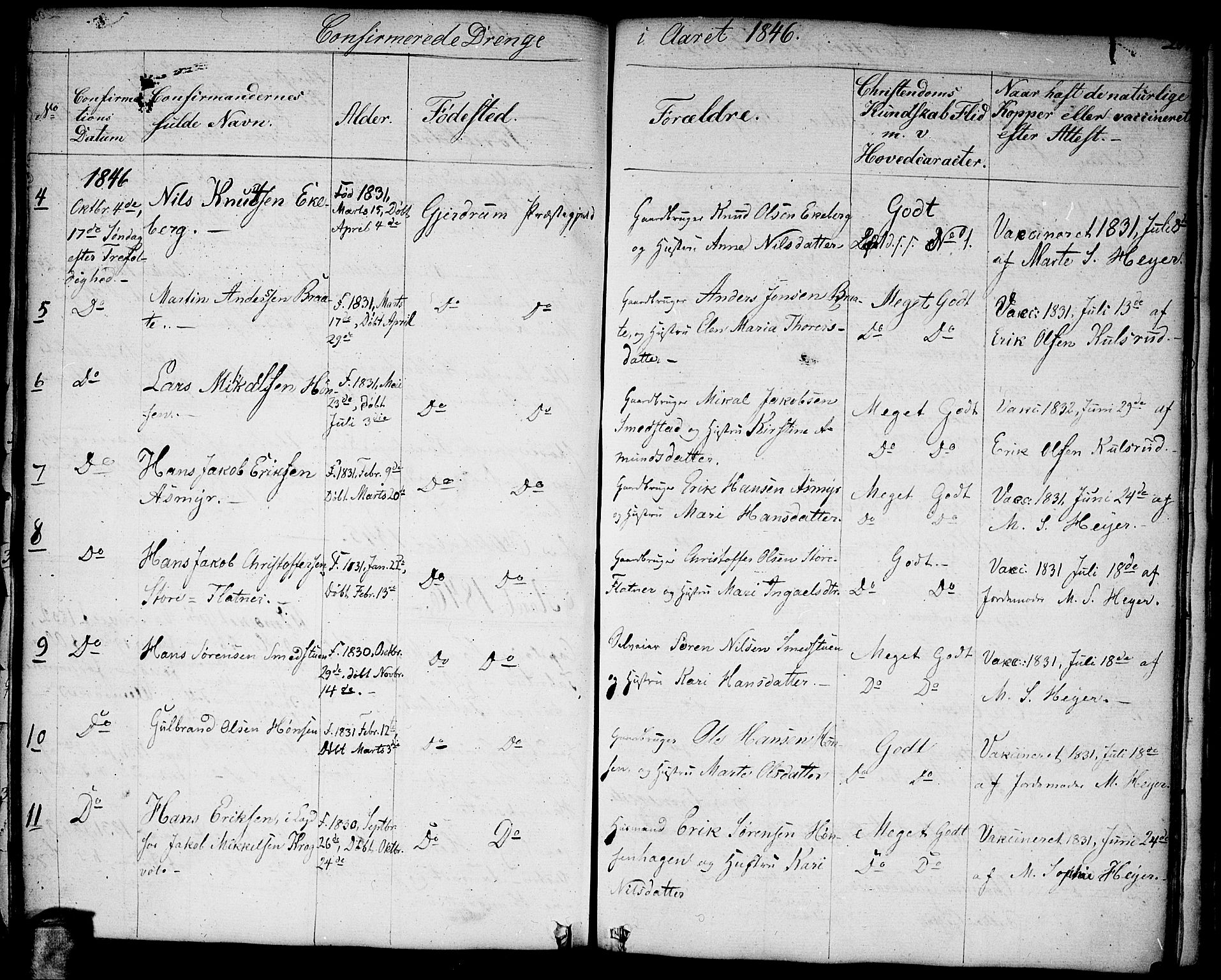 Gjerdrum prestekontor Kirkebøker, SAO/A-10412b/G/Ga/L0002: Parish register (copy) no. I 2, 1836-1850, p. 207