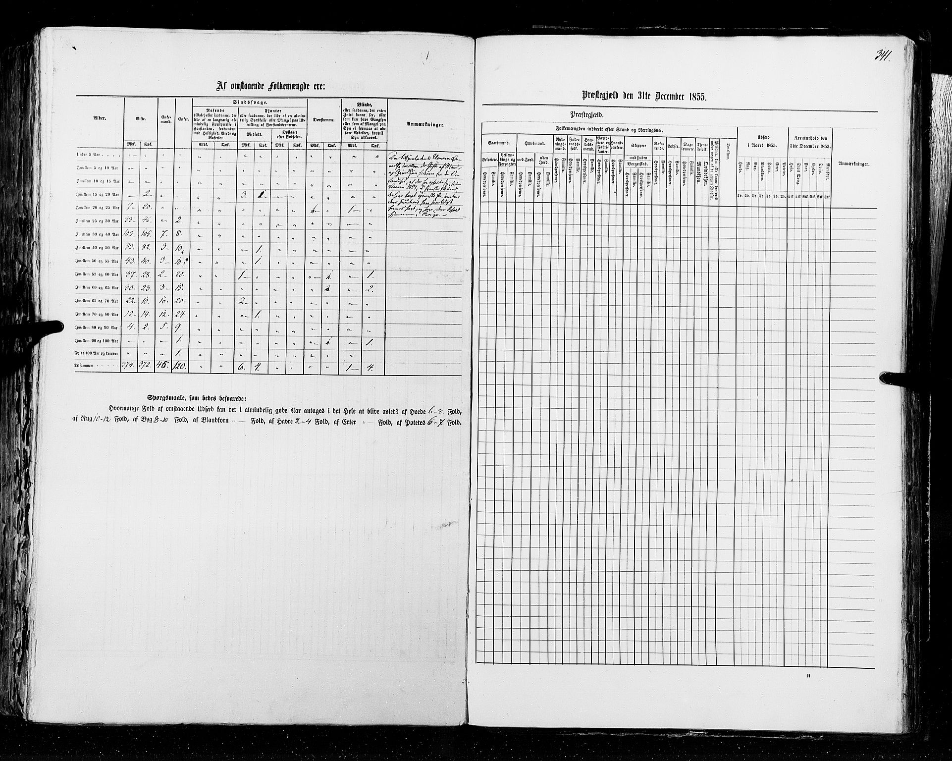 RA, Census 1855, vol. 2: Kristians amt, Buskerud amt og Jarlsberg og Larvik amt, 1855, p. 341