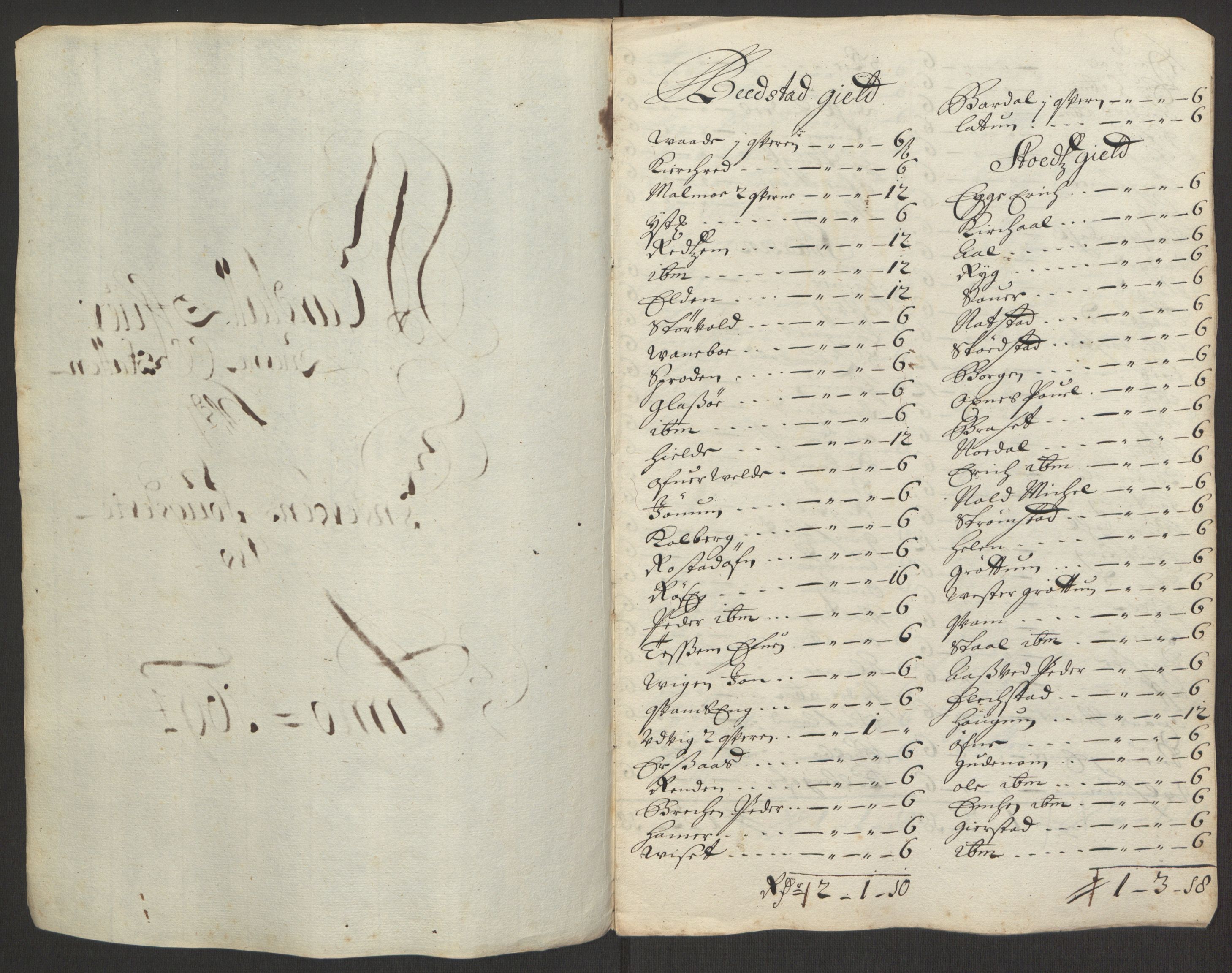 Rentekammeret inntil 1814, Reviderte regnskaper, Fogderegnskap, RA/EA-4092/R63/L4308: Fogderegnskap Inderøy, 1692-1694, p. 534