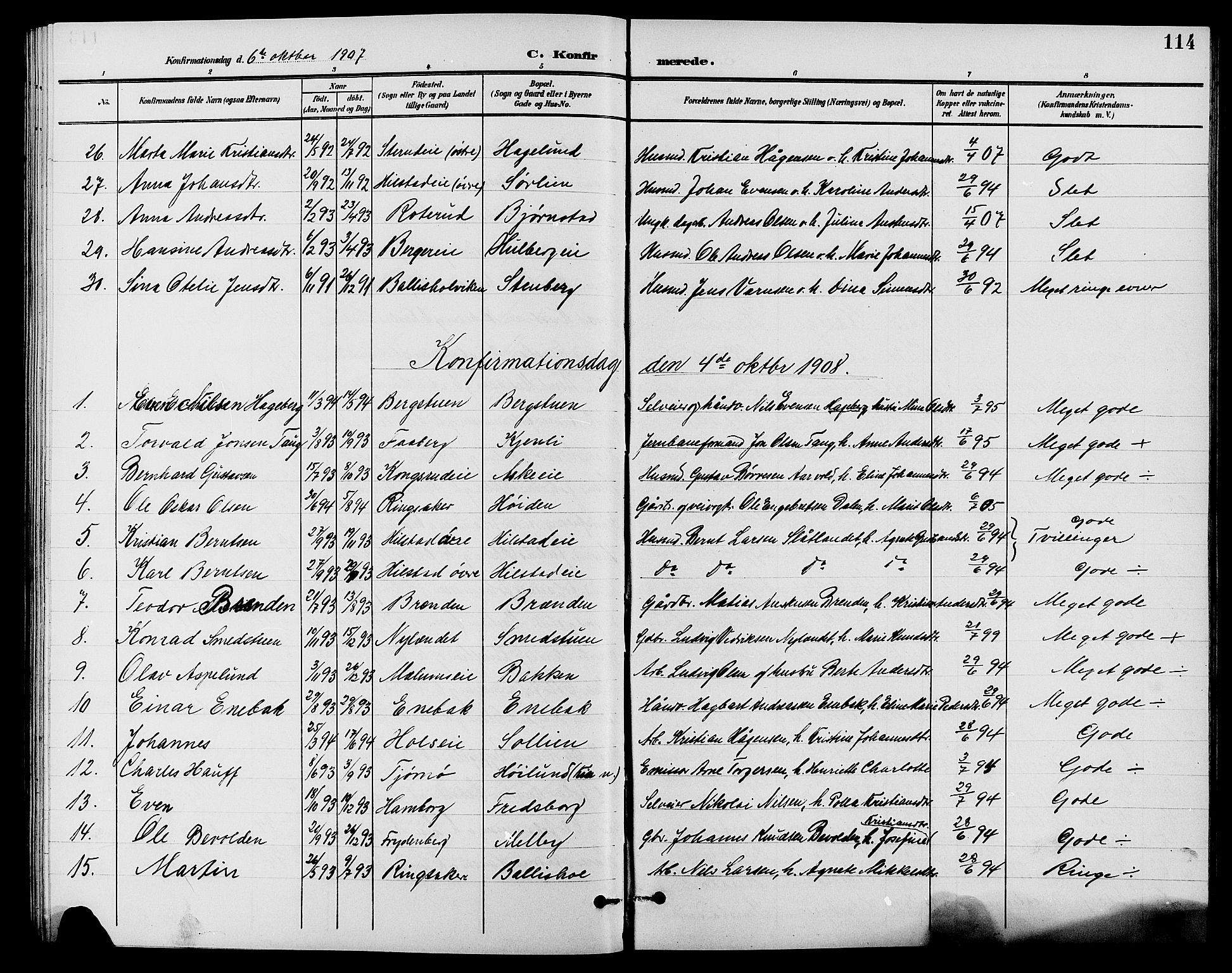 Nes prestekontor, Hedmark, AV/SAH-PREST-020/L/La/L0007: Parish register (copy) no. 7, 1892-1912, p. 114