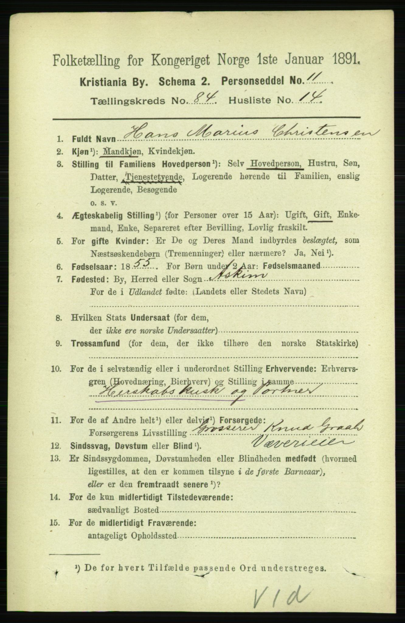 RA, 1891 census for 0301 Kristiania, 1891, p. 42795