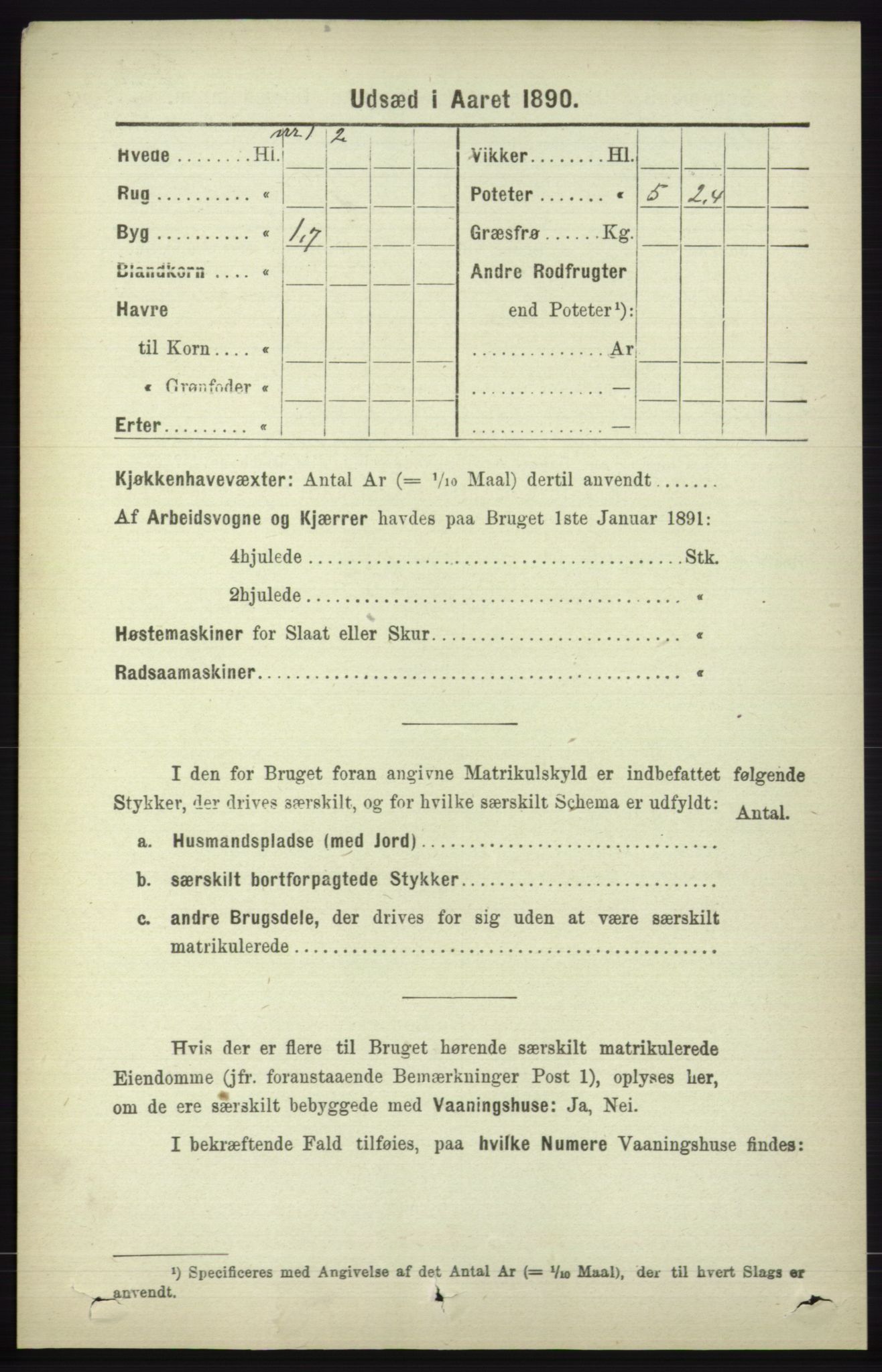 RA, 1891 census for 1230 Ullensvang, 1891, p. 7561