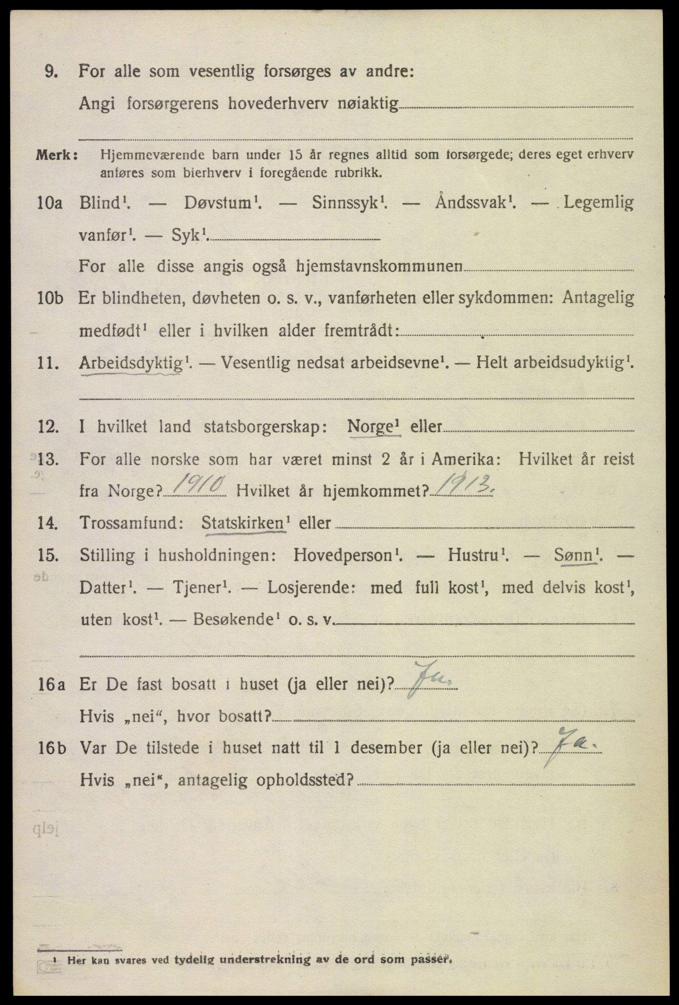 SAK, 1920 census for Gjøvdal, 1920, p. 1149