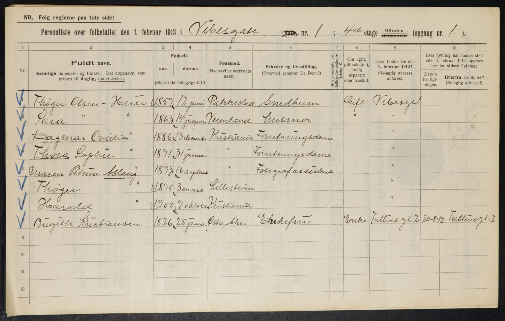 OBA, Municipal Census 1913 for Kristiania, 1913, p. 122441