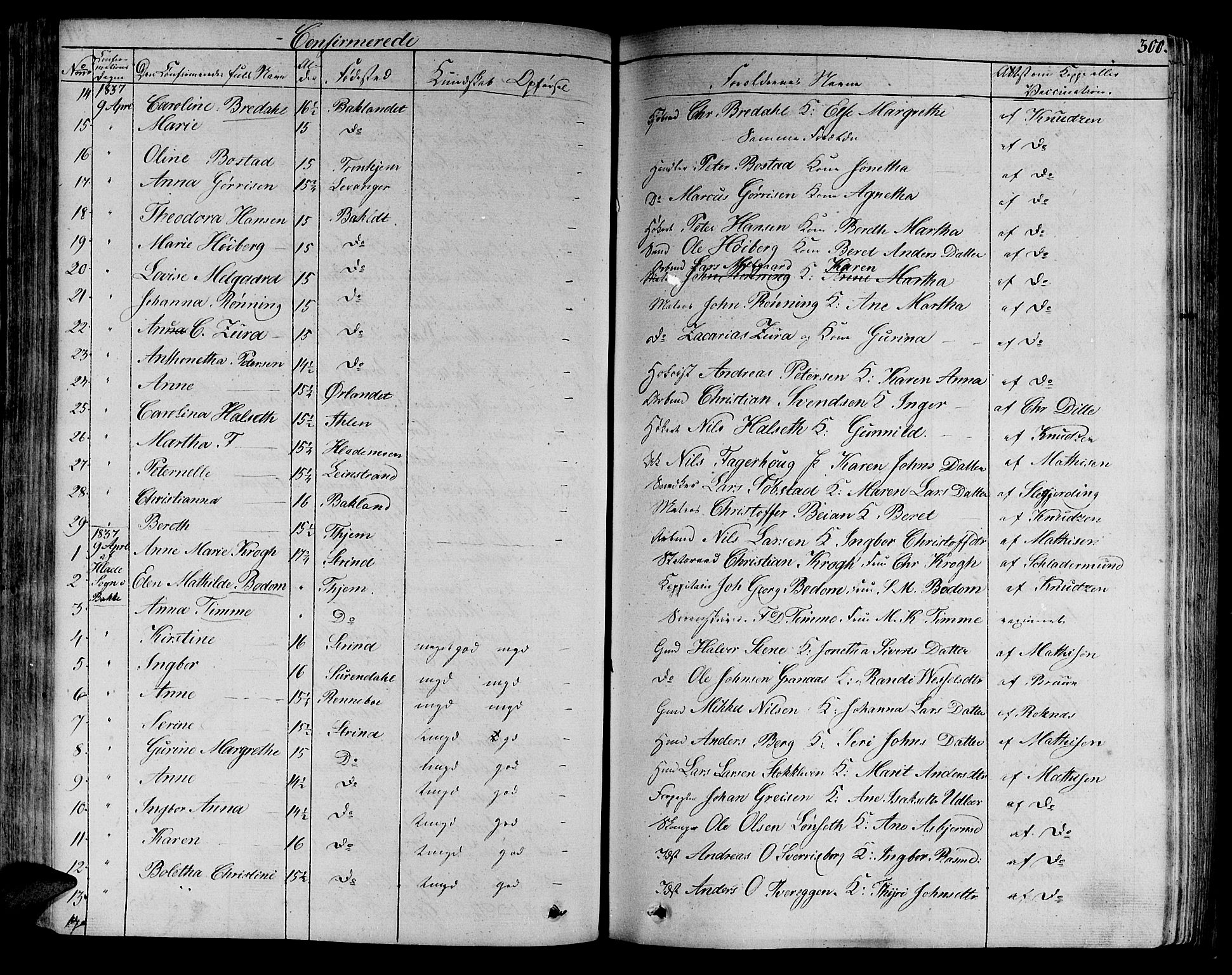 Ministerialprotokoller, klokkerbøker og fødselsregistre - Sør-Trøndelag, SAT/A-1456/606/L0286: Parish register (official) no. 606A04 /1, 1823-1840, p. 300