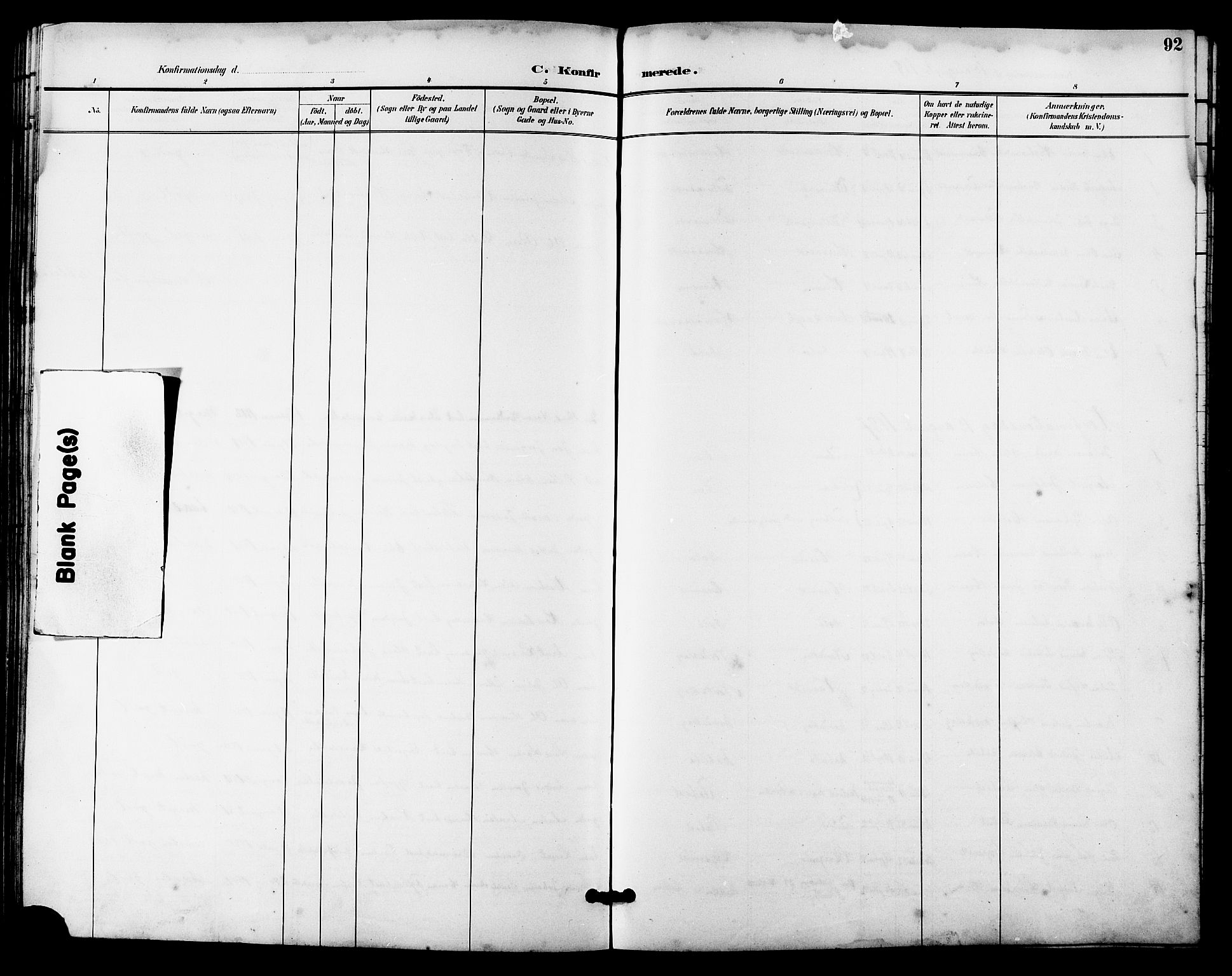 Ministerialprotokoller, klokkerbøker og fødselsregistre - Sør-Trøndelag, SAT/A-1456/641/L0598: Parish register (copy) no. 641C02, 1893-1910, p. 92