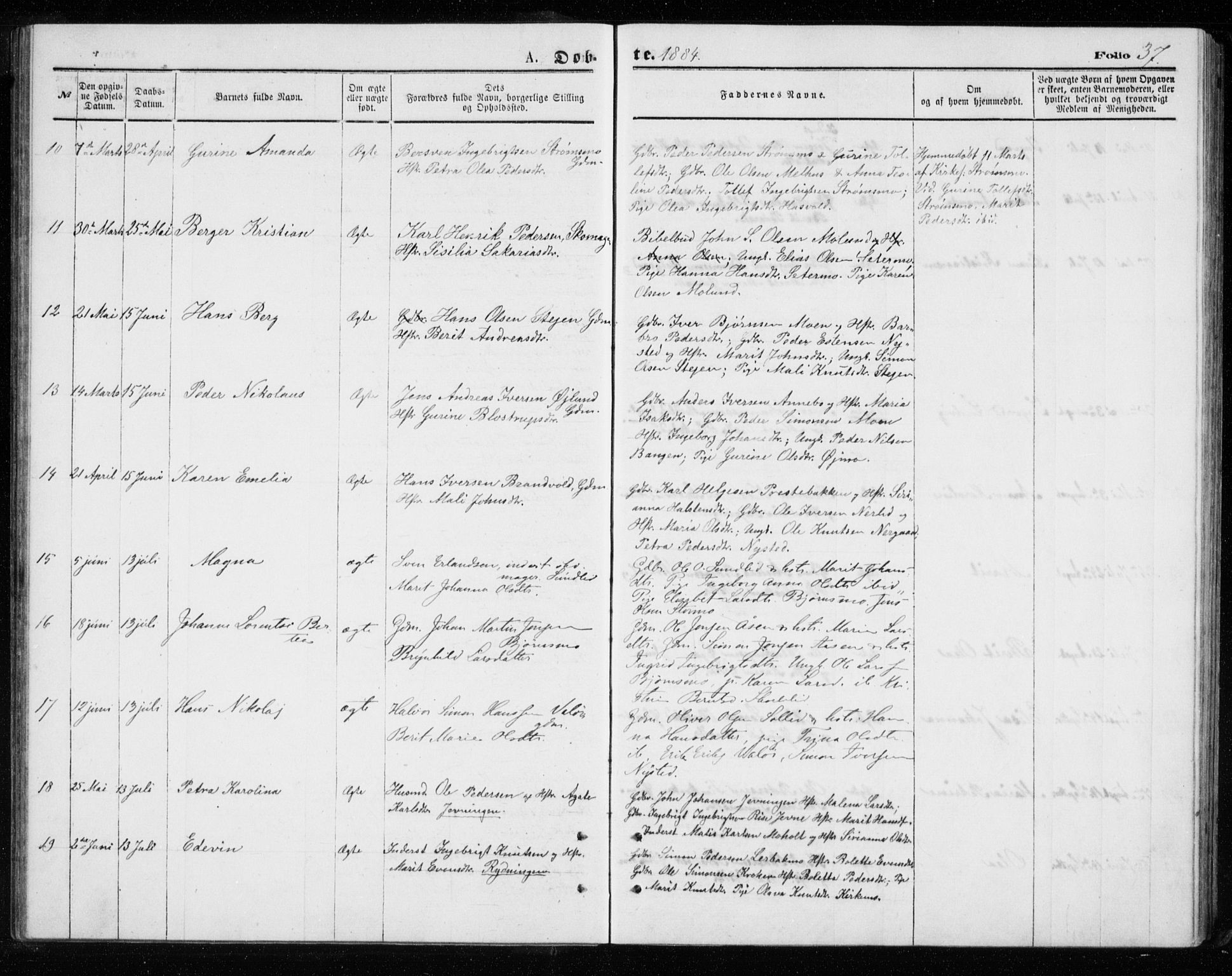 Målselv sokneprestembete, AV/SATØ-S-1311/G/Ga/Gab/L0007klokker: Parish register (copy) no. 7, 1876-1895, p. 37