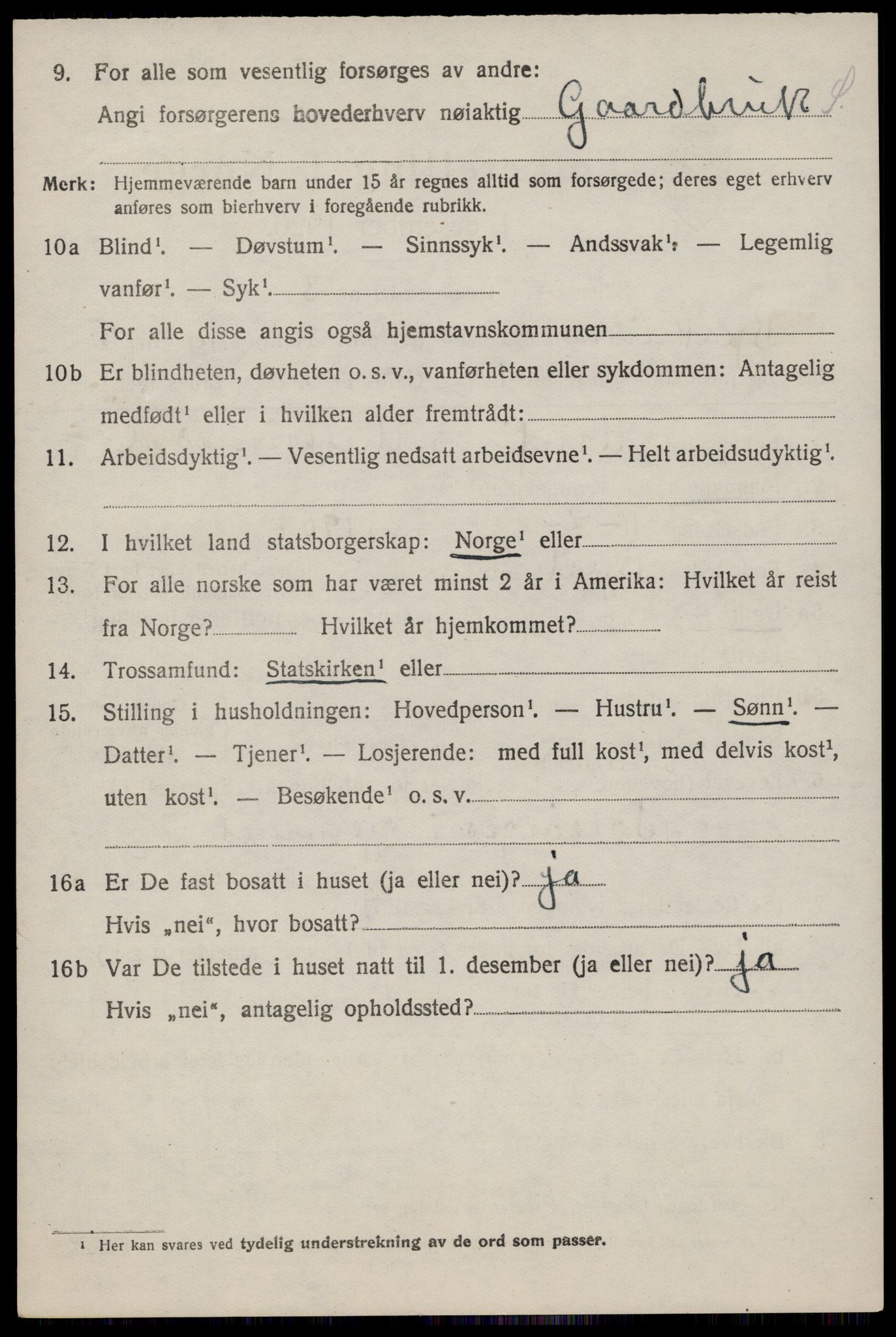 SAST, 1920 census for Bjerkreim, 1920, p. 2053