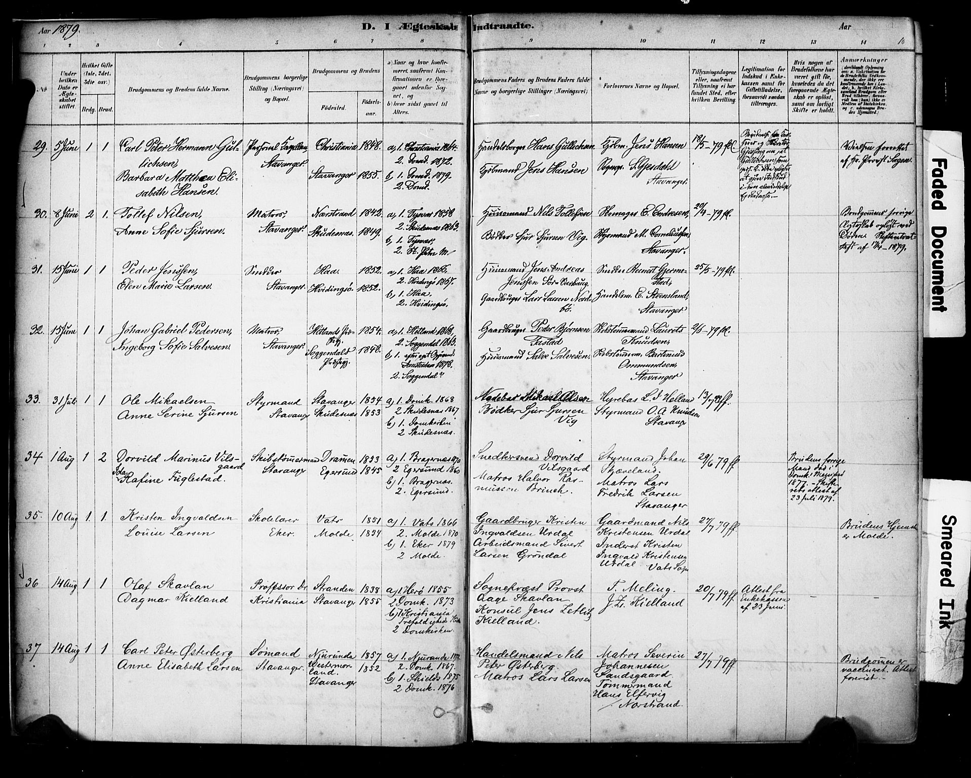 Domkirken sokneprestkontor, SAST/A-101812/001/30/30BA/L0029: Parish register (official) no. A 28, 1878-1904, p. 10