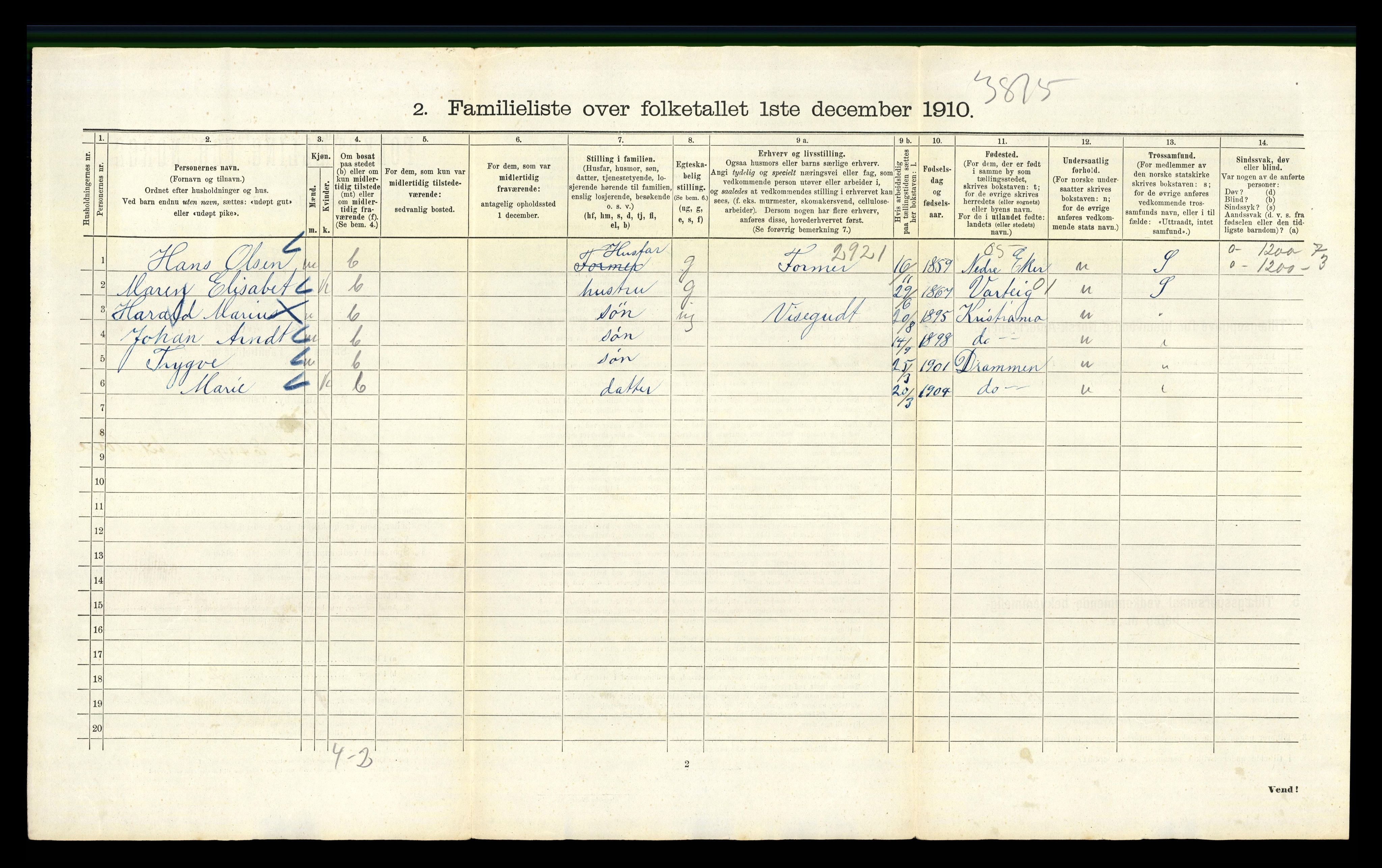 RA, 1910 census for Kristiania, 1910, p. 2096