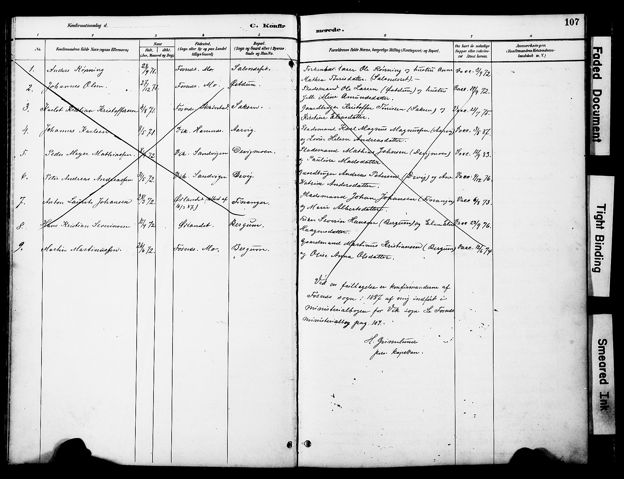 Ministerialprotokoller, klokkerbøker og fødselsregistre - Nord-Trøndelag, AV/SAT-A-1458/774/L0628: Parish register (official) no. 774A02, 1887-1903, p. 107