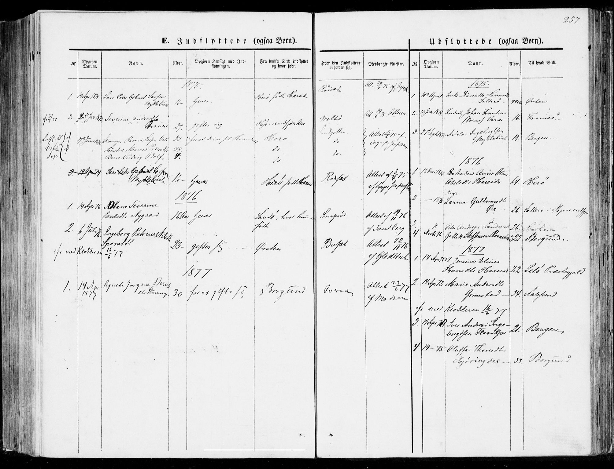 Ministerialprotokoller, klokkerbøker og fødselsregistre - Møre og Romsdal, SAT/A-1454/510/L0121: Parish register (official) no. 510A01, 1848-1877, p. 257