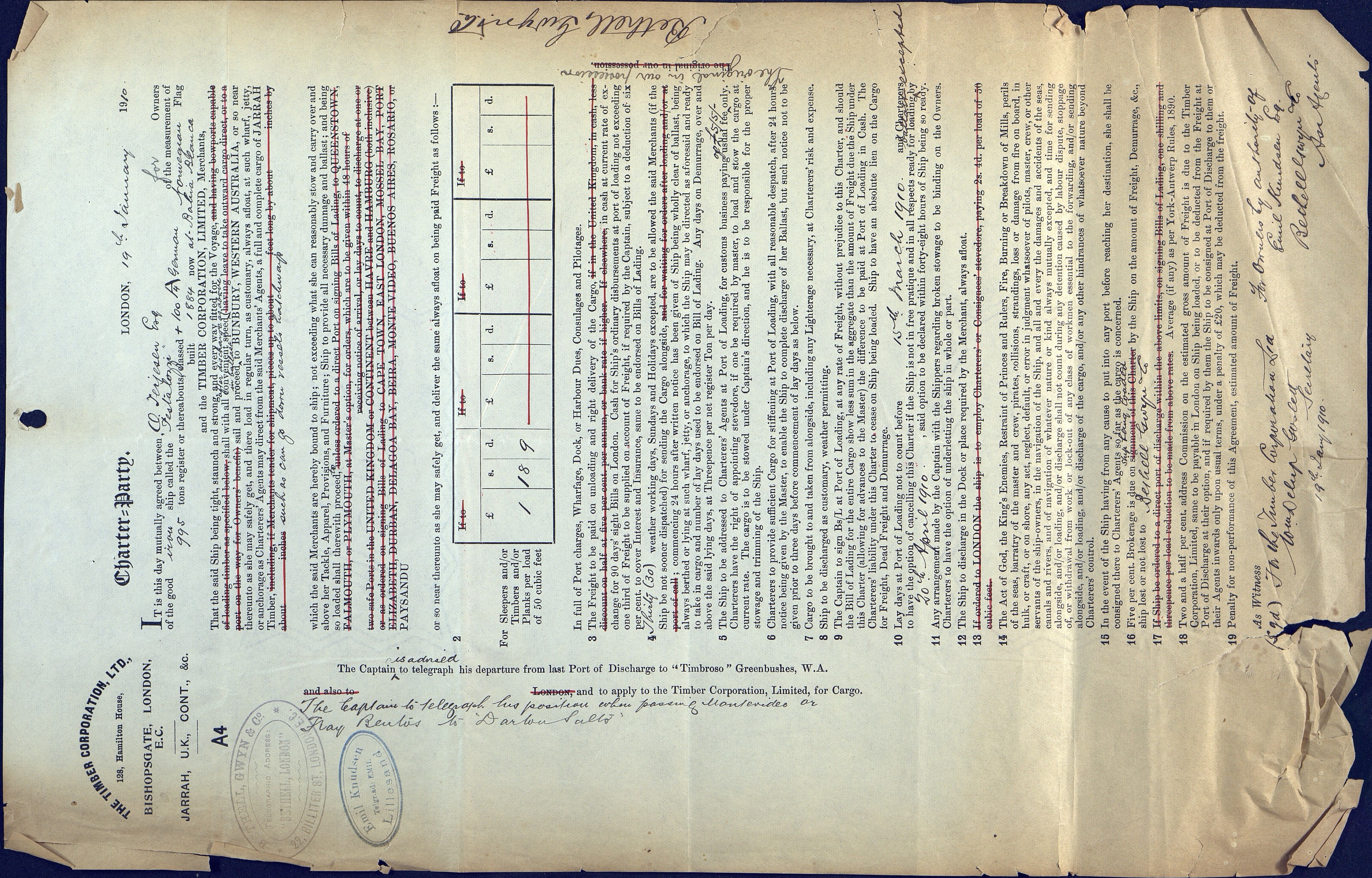 O. Terjesens rederi, AAKS/PA-2525/E/E01/L0002: Korrespondanse, 1893-1895