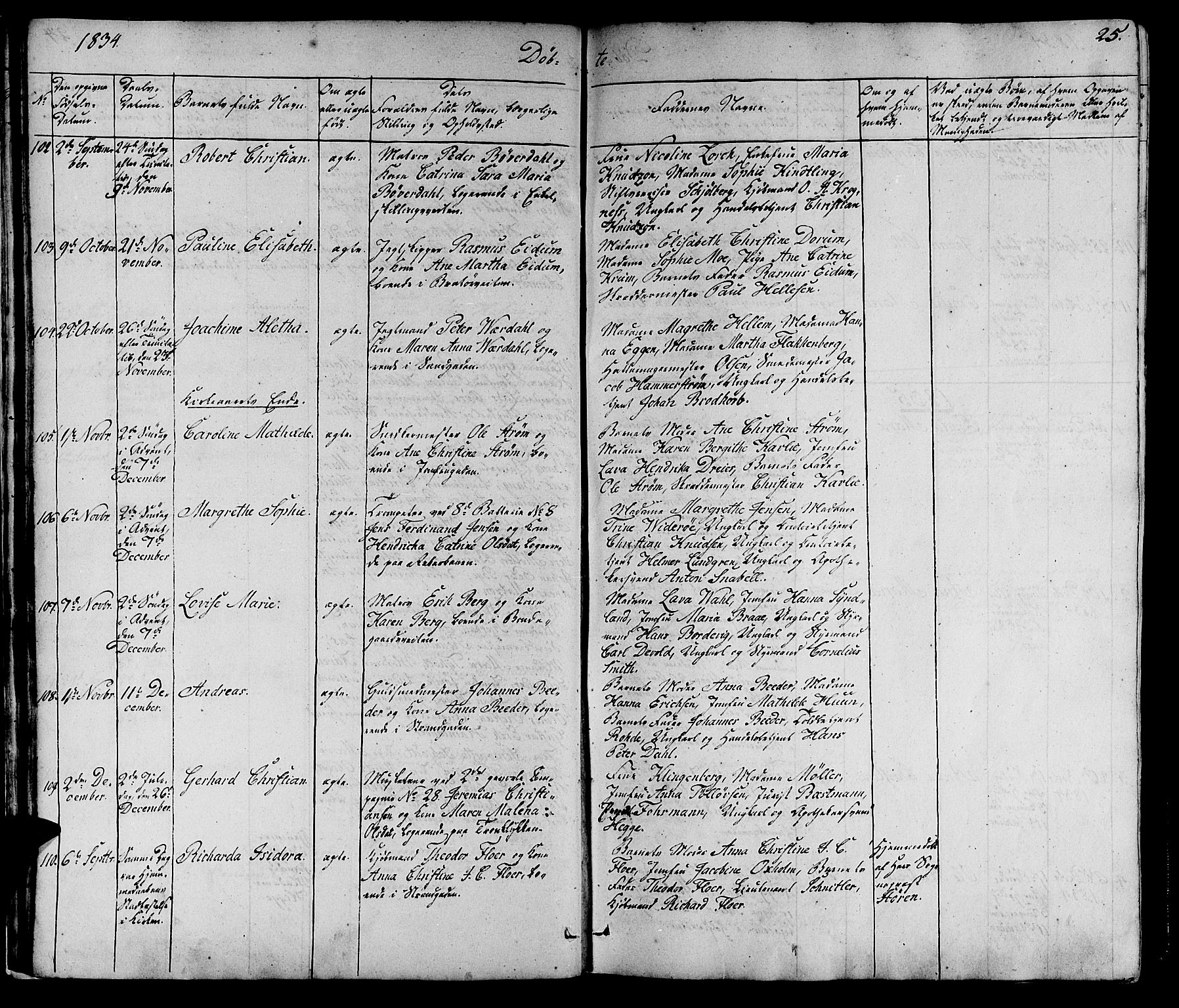 Ministerialprotokoller, klokkerbøker og fødselsregistre - Sør-Trøndelag, SAT/A-1456/602/L0136: Parish register (copy) no. 602C04, 1833-1845, p. 25