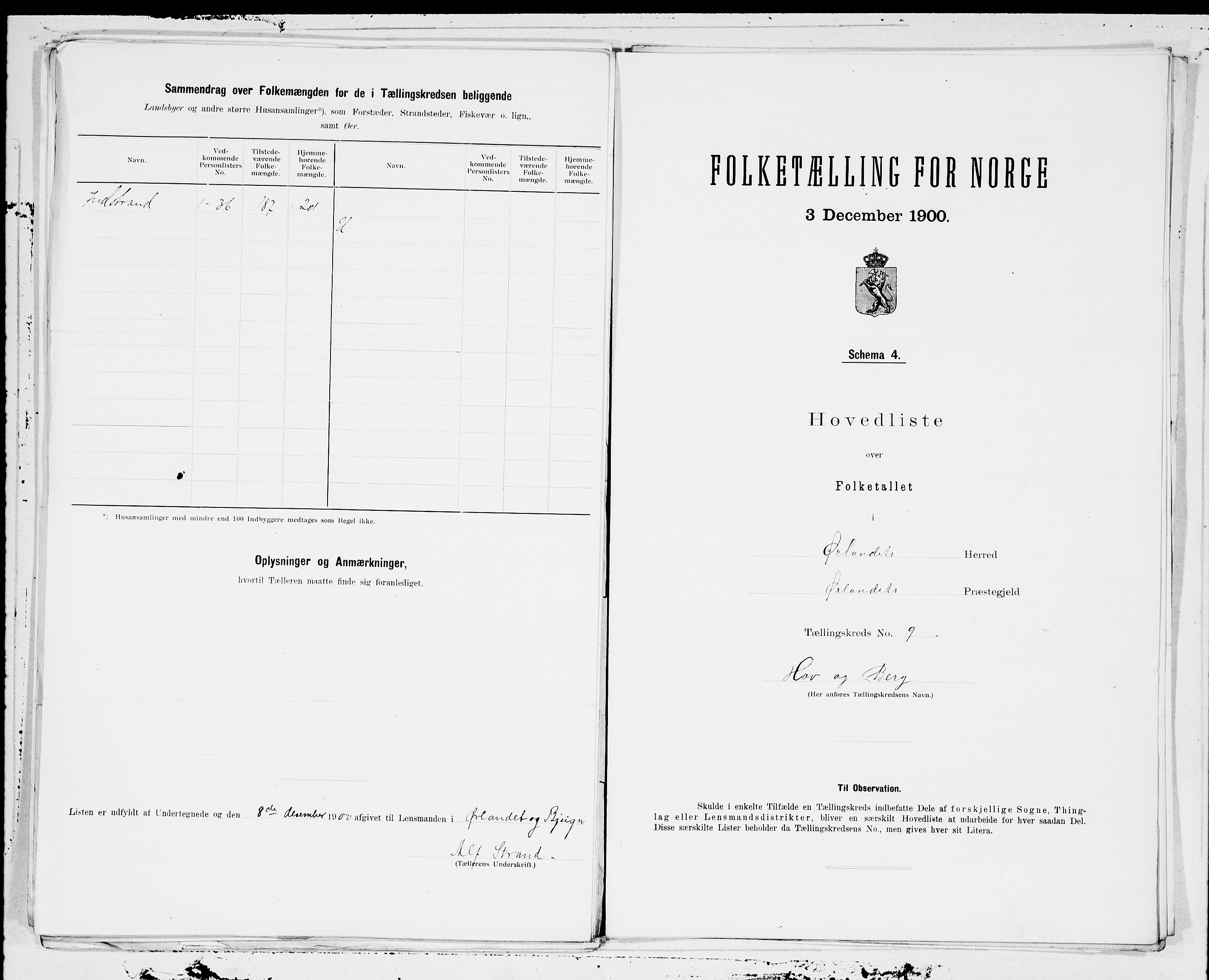 SAT, 1900 census for Ørland, 1900, p. 20