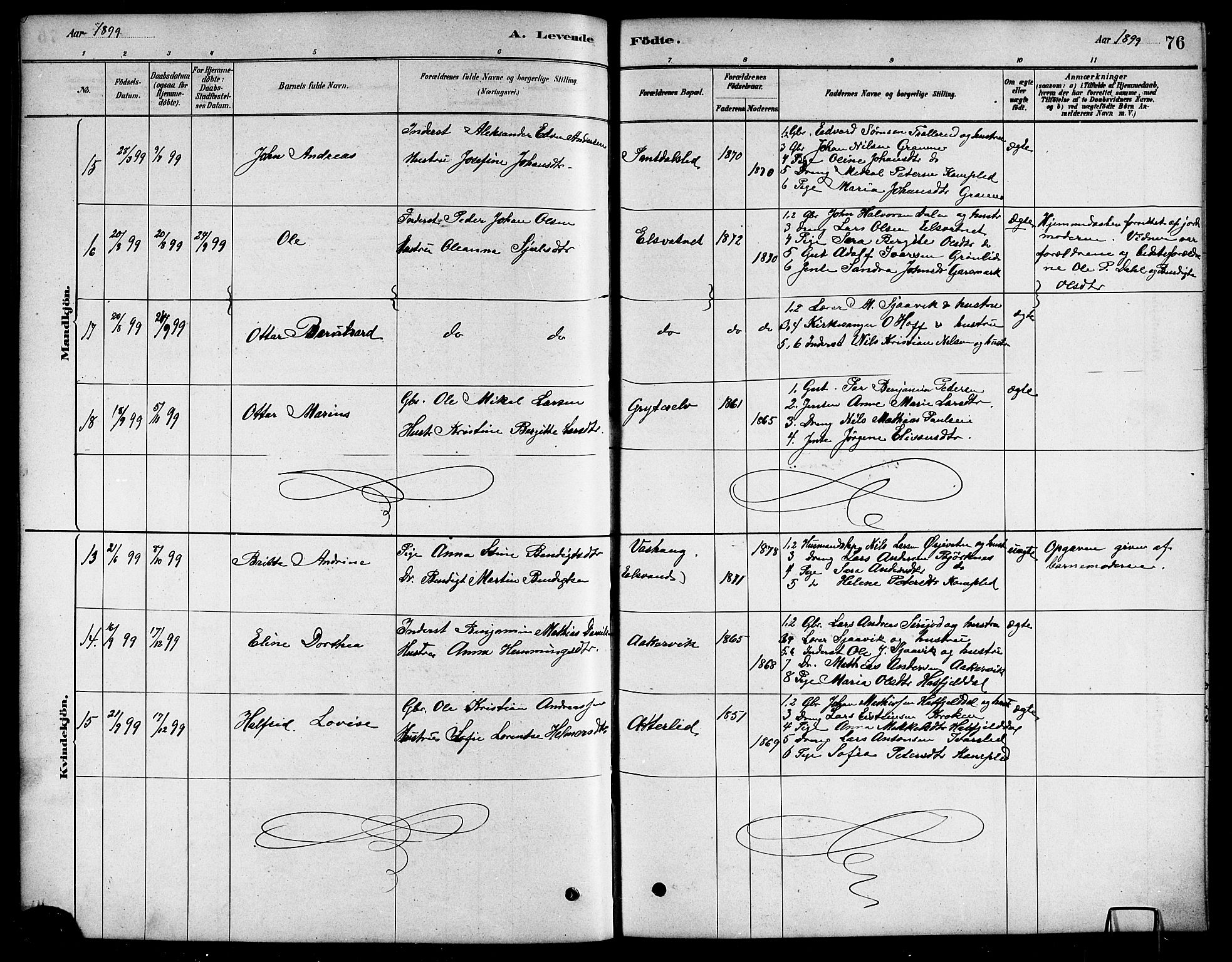 Ministerialprotokoller, klokkerbøker og fødselsregistre - Nordland, SAT/A-1459/823/L0330: Parish register (copy) no. 823C02, 1879-1916, p. 76