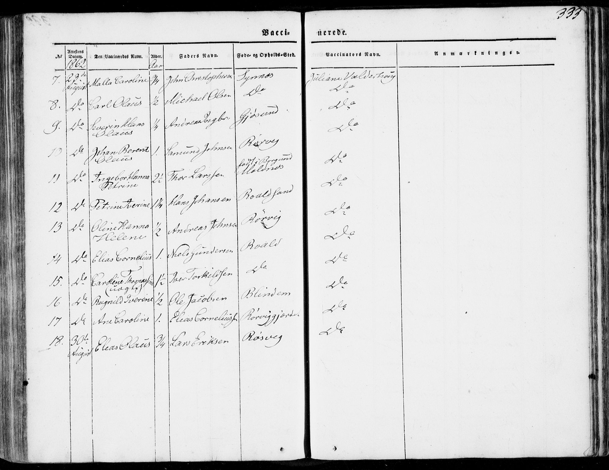 Ministerialprotokoller, klokkerbøker og fødselsregistre - Møre og Romsdal, AV/SAT-A-1454/536/L0497: Parish register (official) no. 536A06, 1845-1865, p. 333