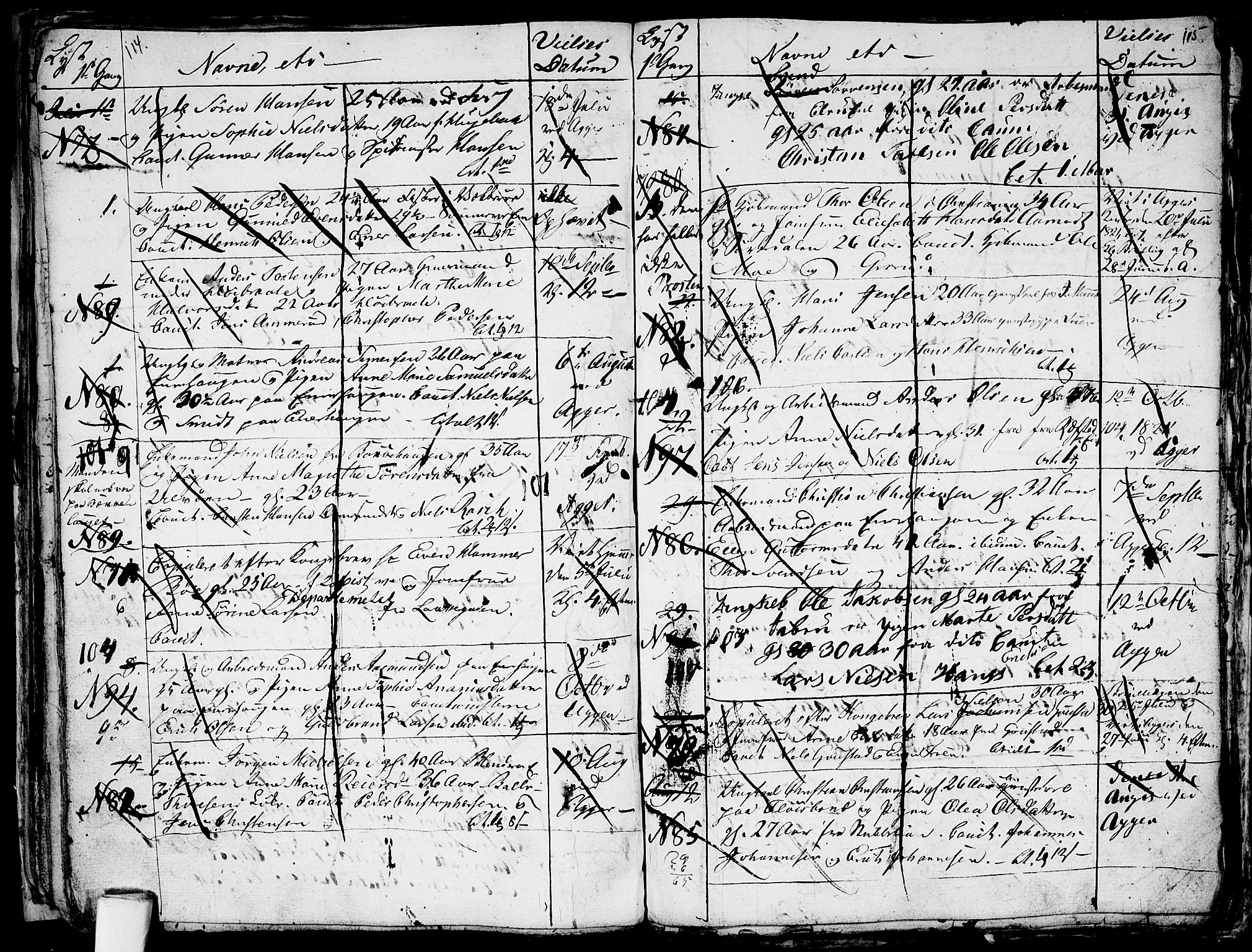 Aker prestekontor kirkebøker, AV/SAO-A-10861/G/L0001: Parish register (copy) no. 1, 1796-1826, p. 114-115