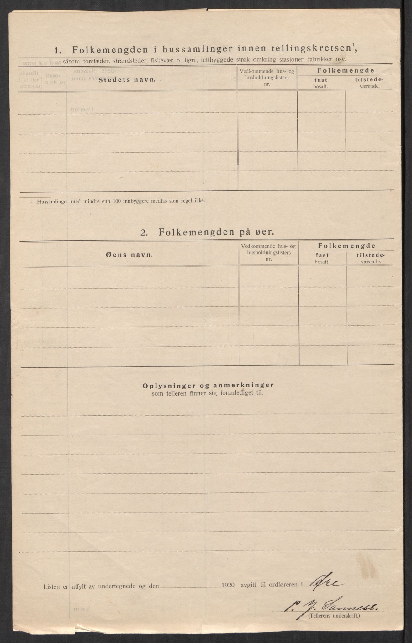 SAT, 1920 census for Øre, 1920, p. 12