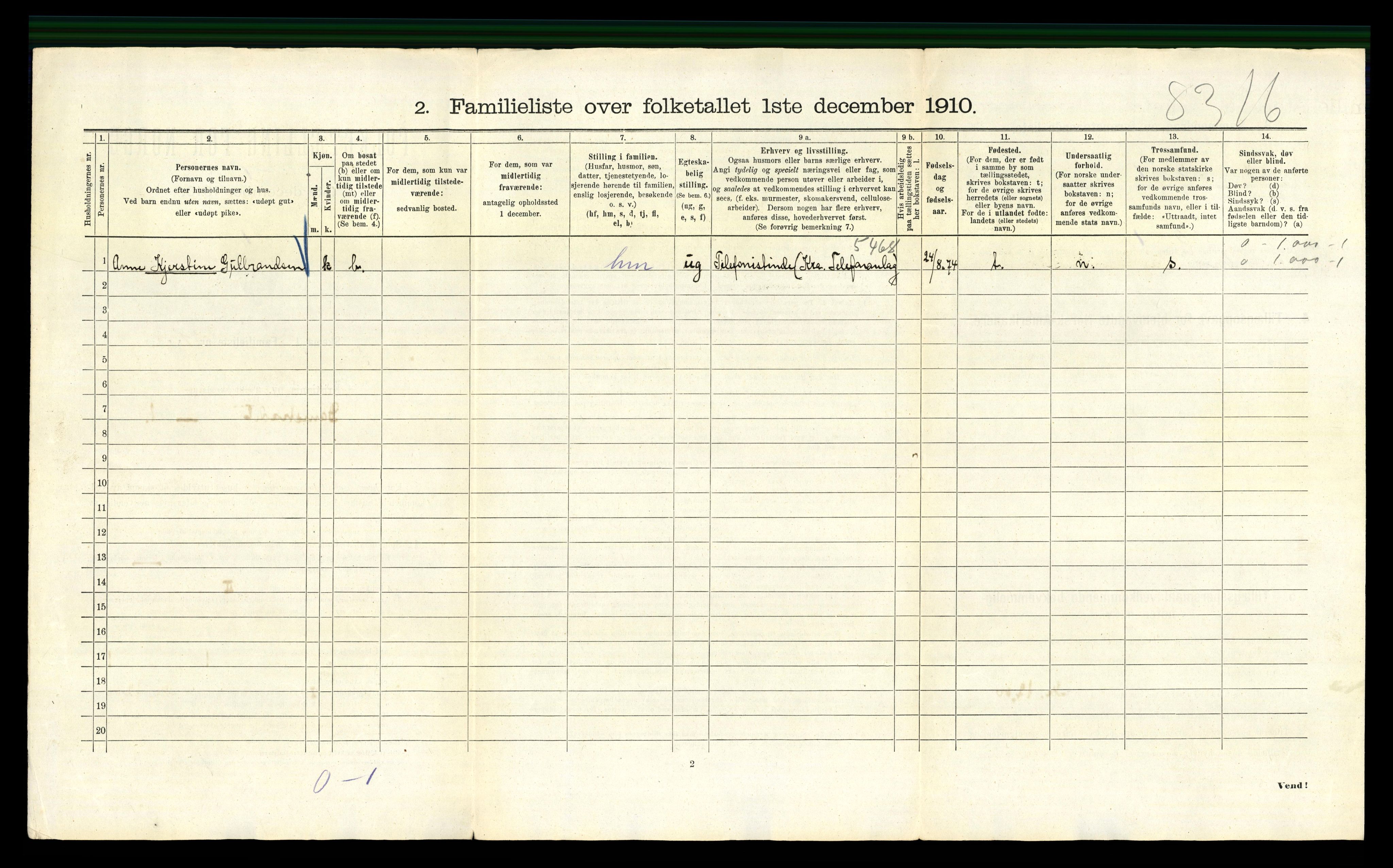 RA, 1910 census for Kristiania, 1910, p. 15090